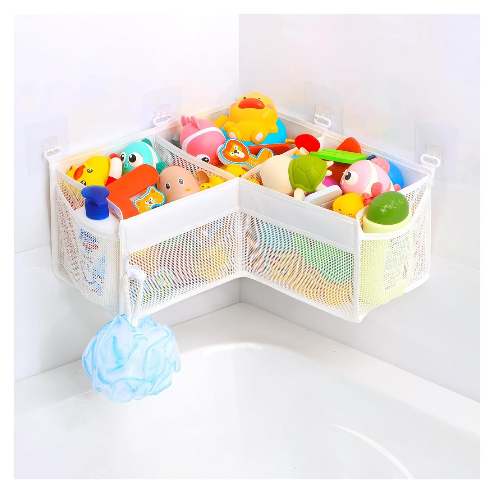 Organizador de Juguetes de Baño KPH 3 Compartimentos Blanco