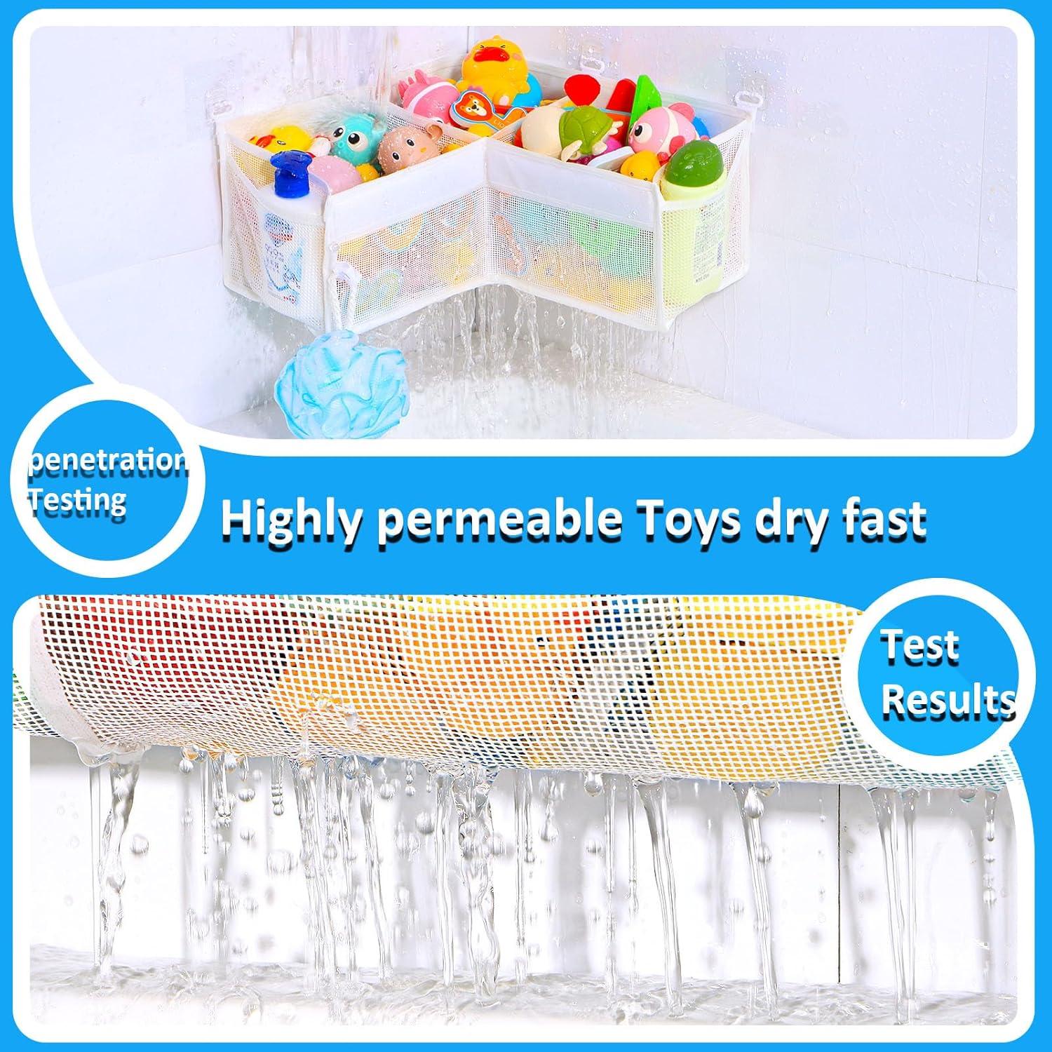 Organizador de Juguetes de Baño KPH 3 Compartimentos Blanco