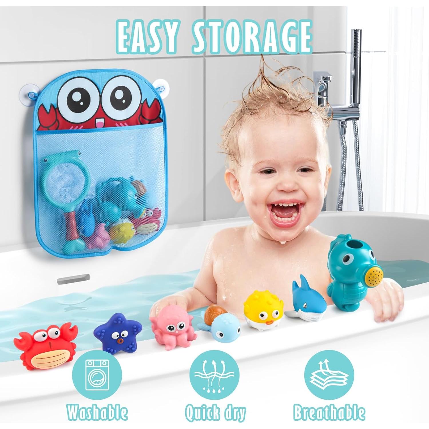 Juguetes de Baño Sin Moho Wixlon - Animales Marinos y Regadera