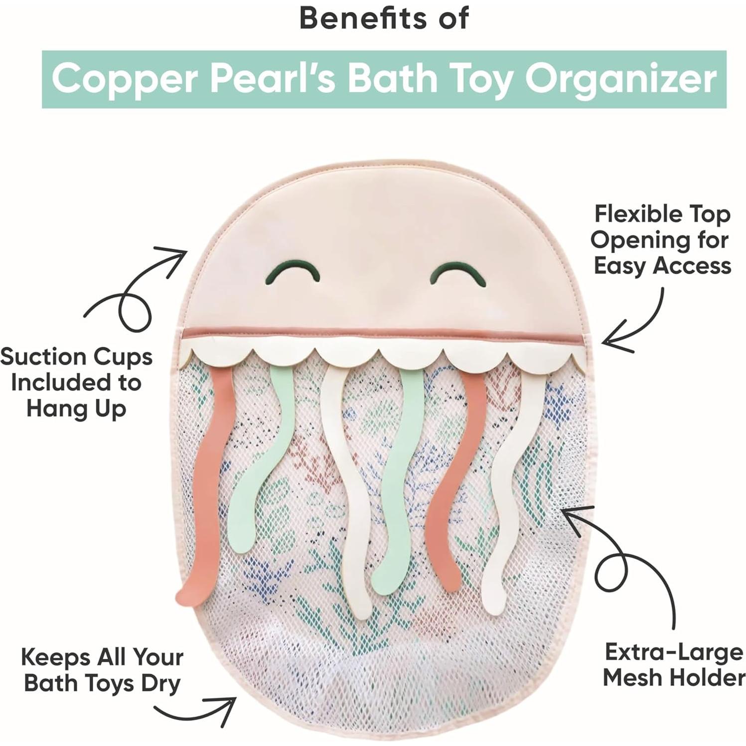 Organizador de Juguetes de Baño Copper Pearl Wade - Malla Secado Rápido
