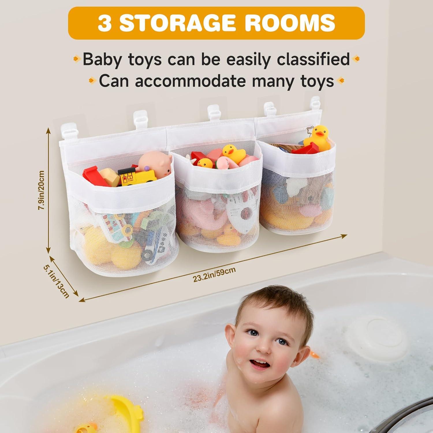 Organizador de Juguetes de Baño BYZBR - 2 Bolsas de Malla