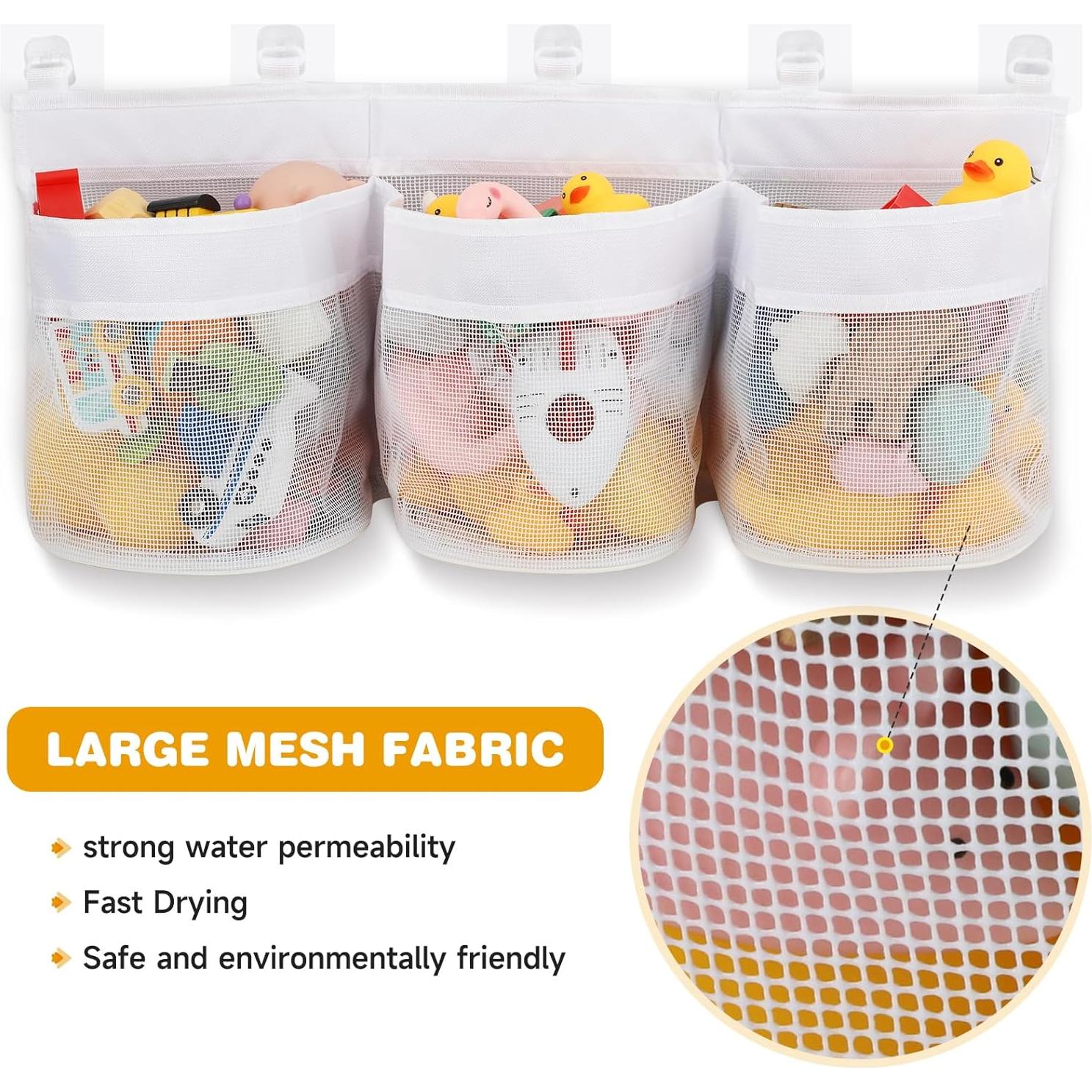 Organizador de Juguetes de Baño BYZBR - 2 Bolsas de Malla