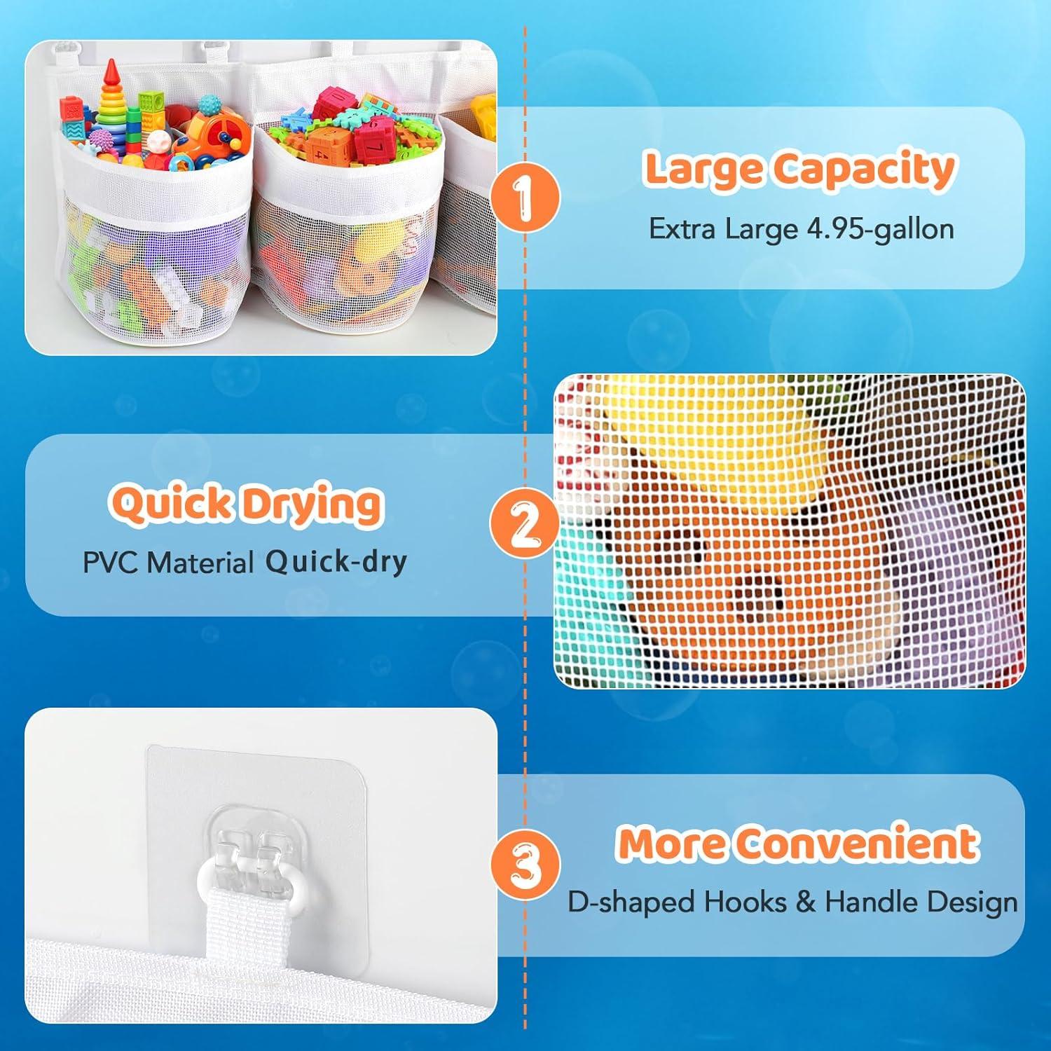 Organizador de Juguetes de Baño PVC 3 Compartimentos Shaowu