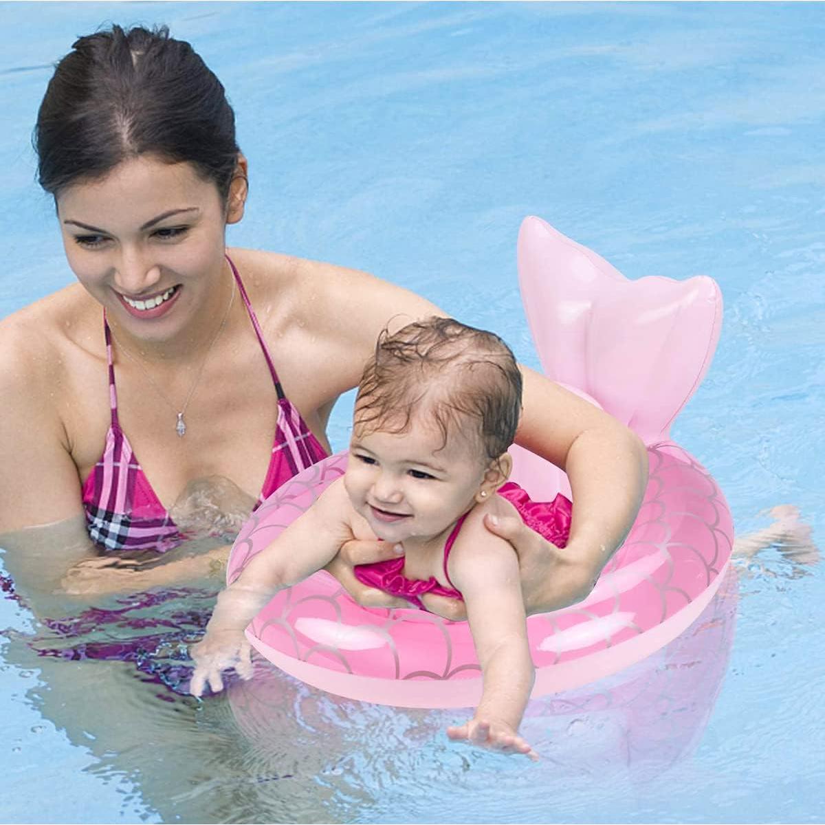 Flotador de Piscina Inflable UMBWORLD Sirena Rosa 0-8 Años