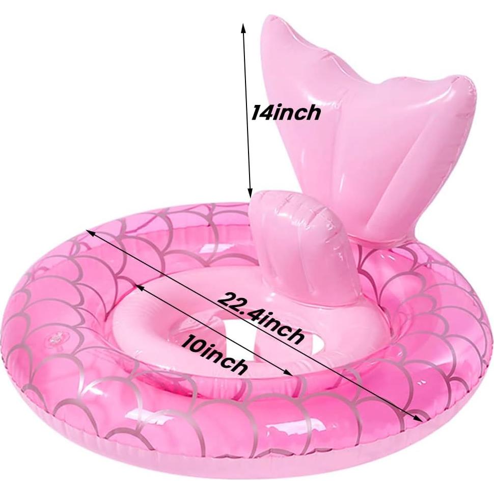 Flotador de Piscina Inflable UMBWORLD Sirena Rosa 0-8 Años