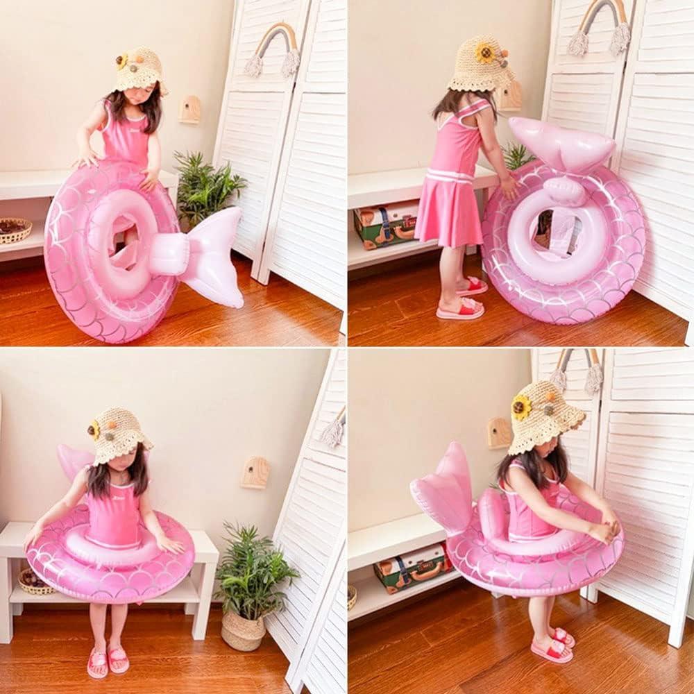 Flotador de Piscina Inflable UMBWORLD Sirena Rosa 0-8 Años