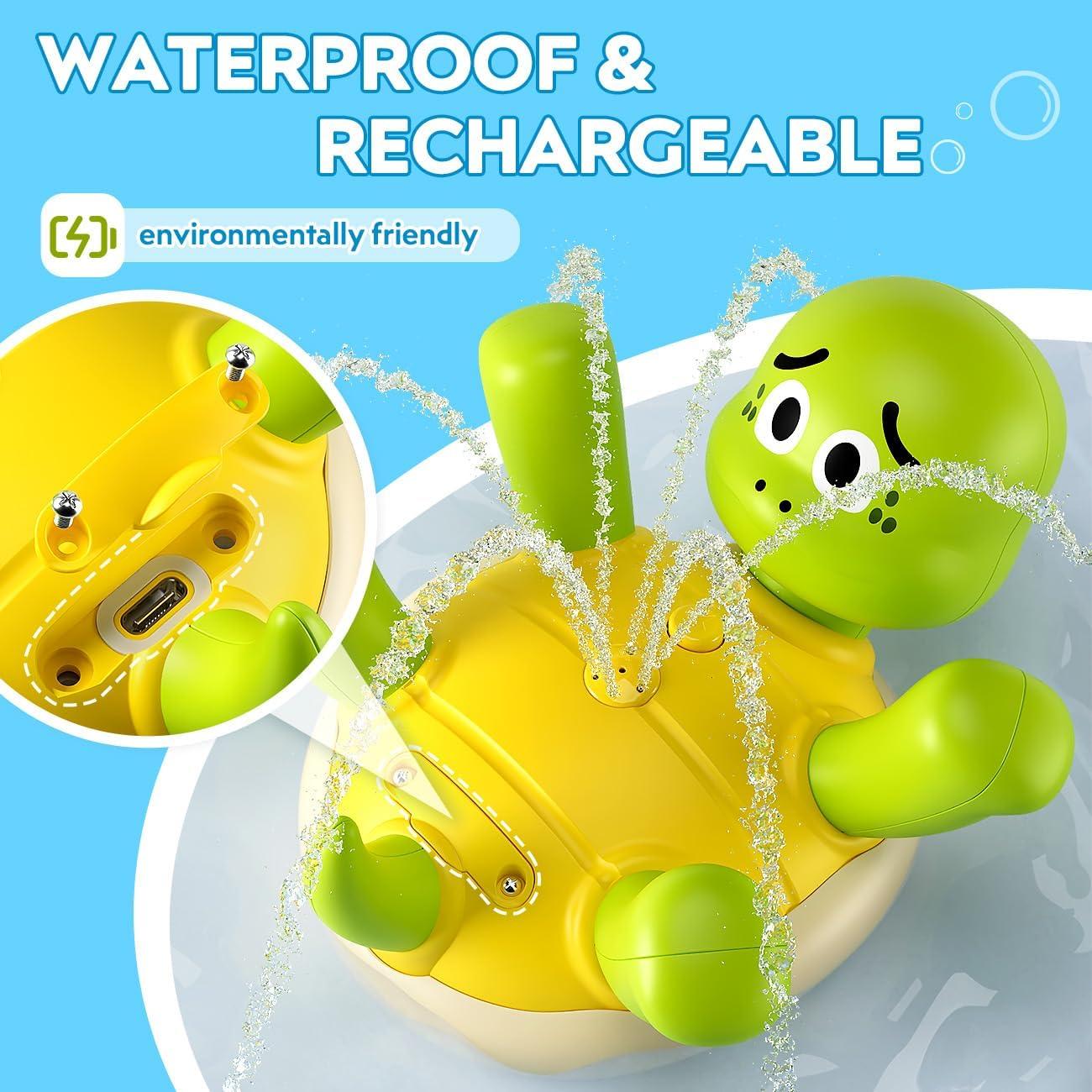 Juguetes de baño MUONE Tortuga Rociadora para Bebés 1-3 Años