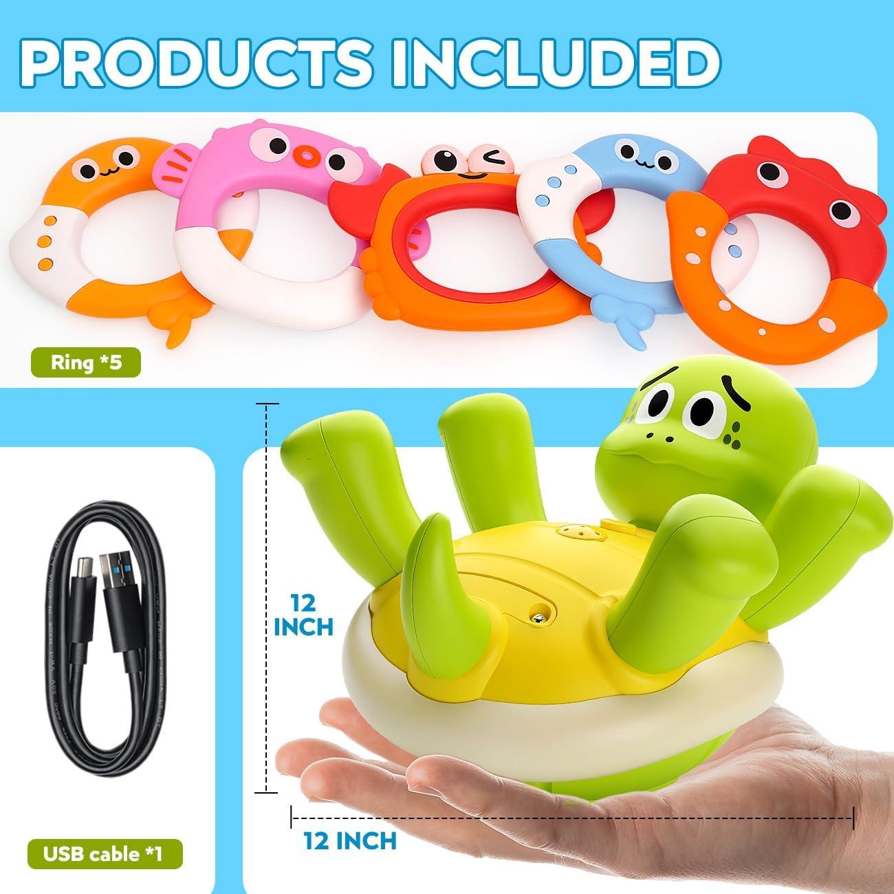 Juguetes de baño MUONE Tortuga Rociadora para Bebés 1-3 Años