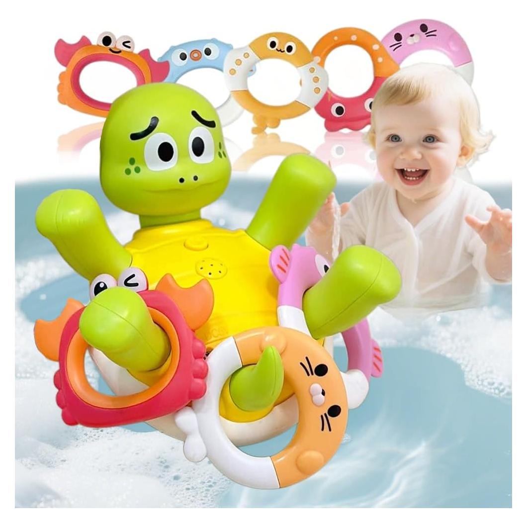 Juguete de Baño Tortuga AOONTYEN Verde Interactivo 3-6 Años