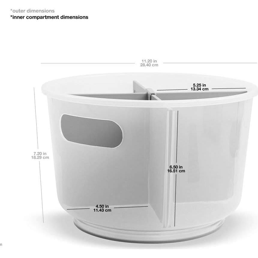 Caddy de Baño Dividido Madesmart | 4 Compartimentos | Antideslizante