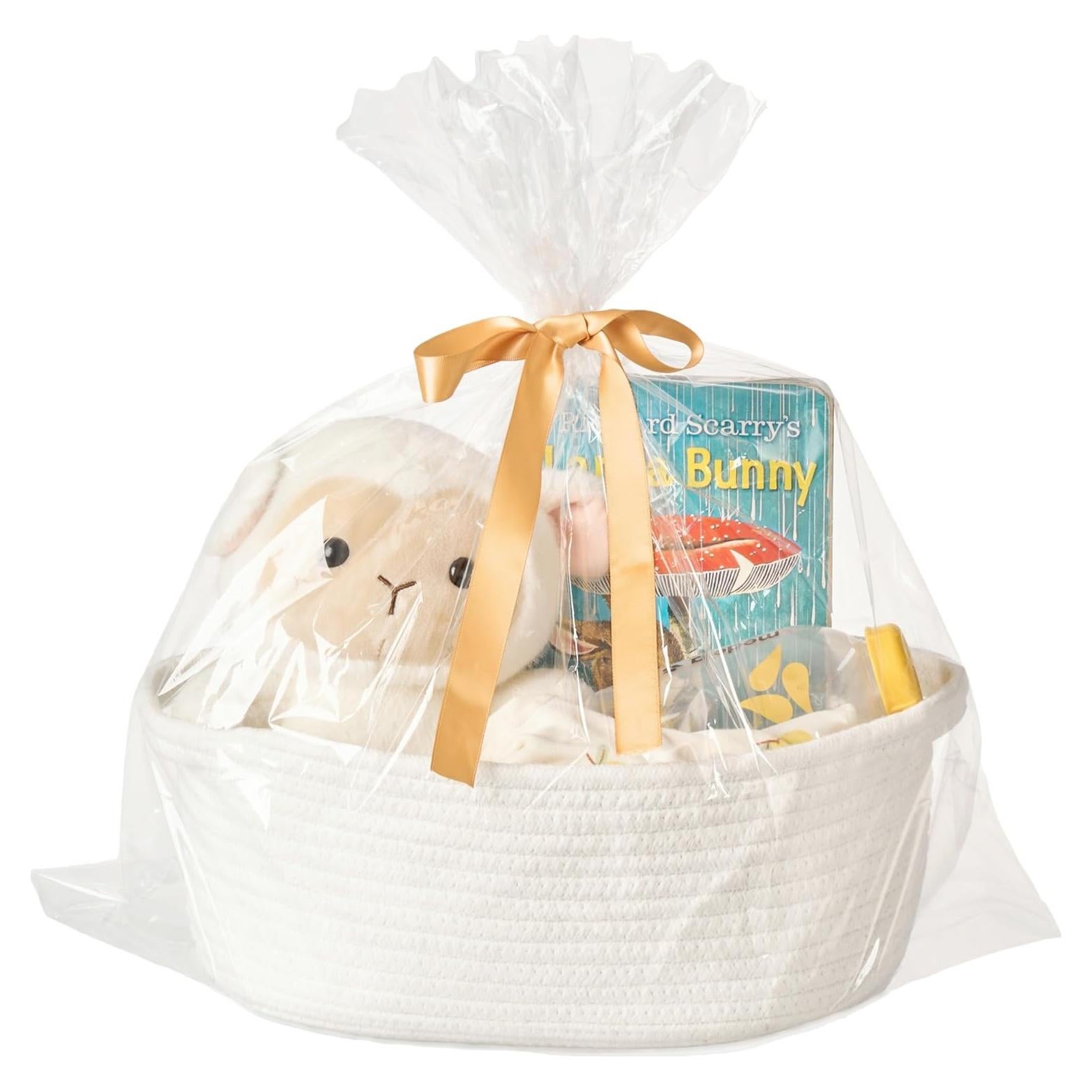 Cesta de Regalo Tejida Kodomoore Blanca 30.5x20.3x12.7cm