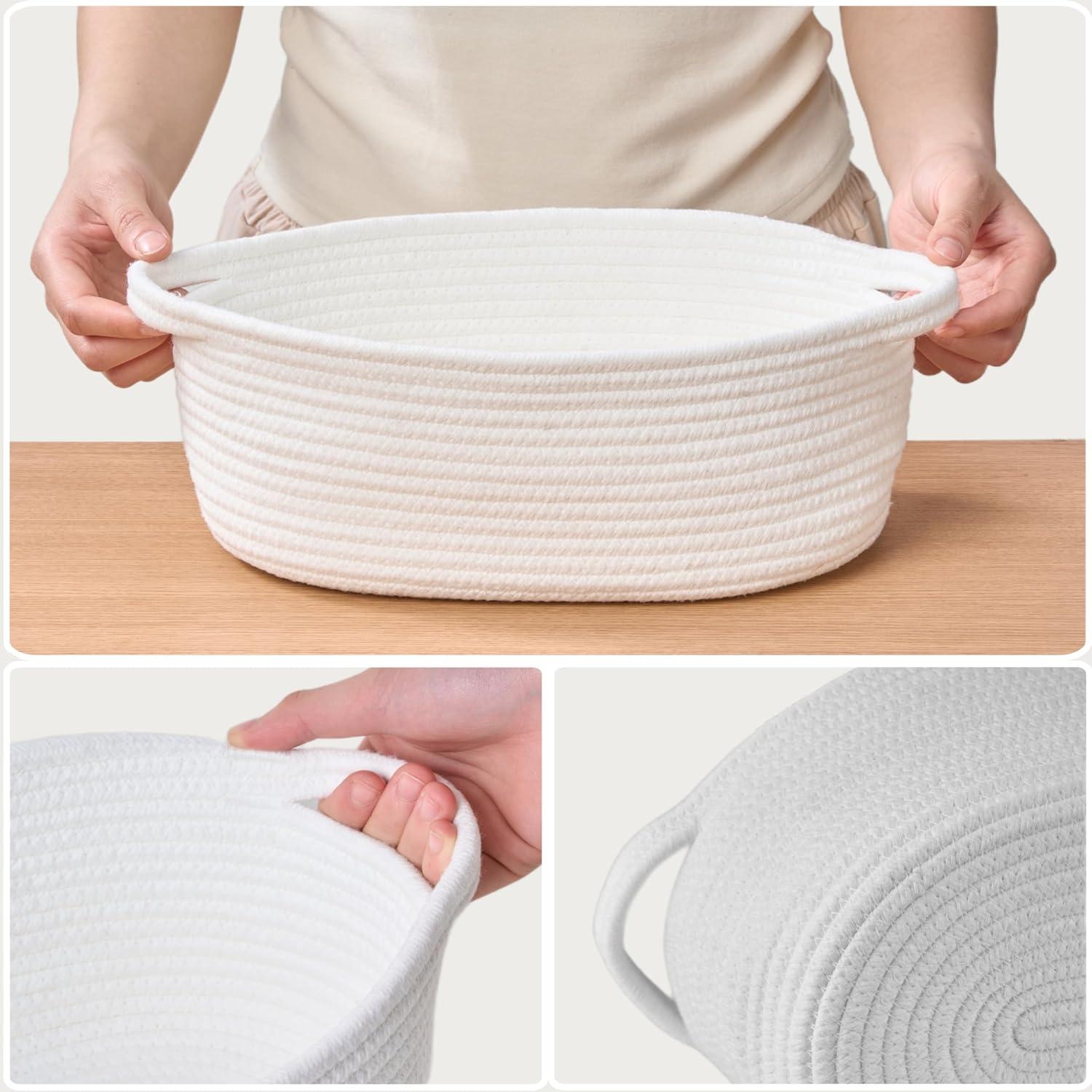 Cesta de Regalo Tejida Kodomoore Blanca 30.5x20.3x12.7cm