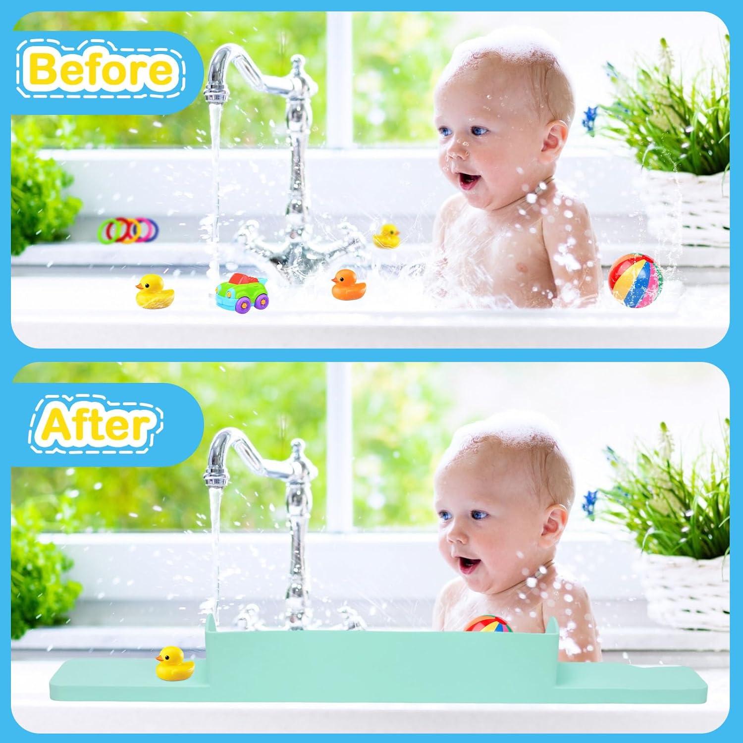 Protector de Salpicaduras para Bañera Silicona 25.5x11.3cm