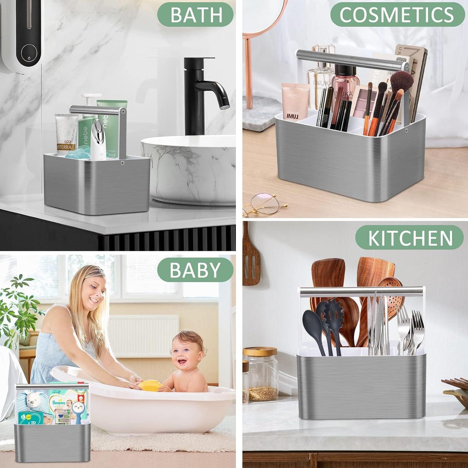 Cesta de Ducha BYUNER Grande con Asa y Divisores Ajustables