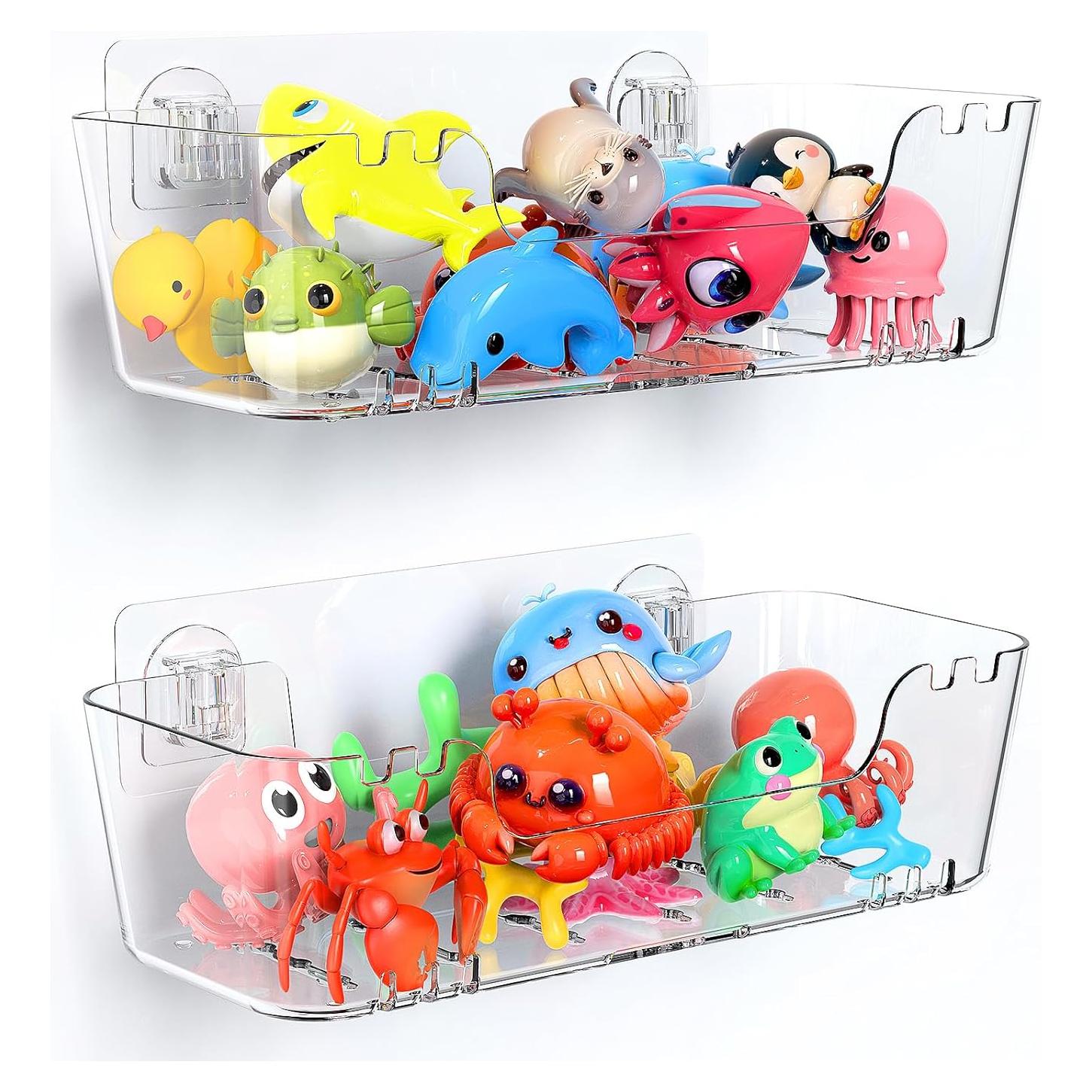 Organizador de Juguetes de Baño JNDETOP 2 Paquetes Transparente