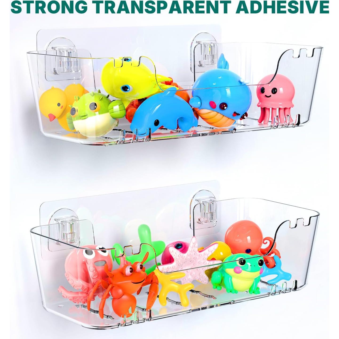 Organizador de Juguetes de Baño JNDETOP 2 Paquetes Transparente