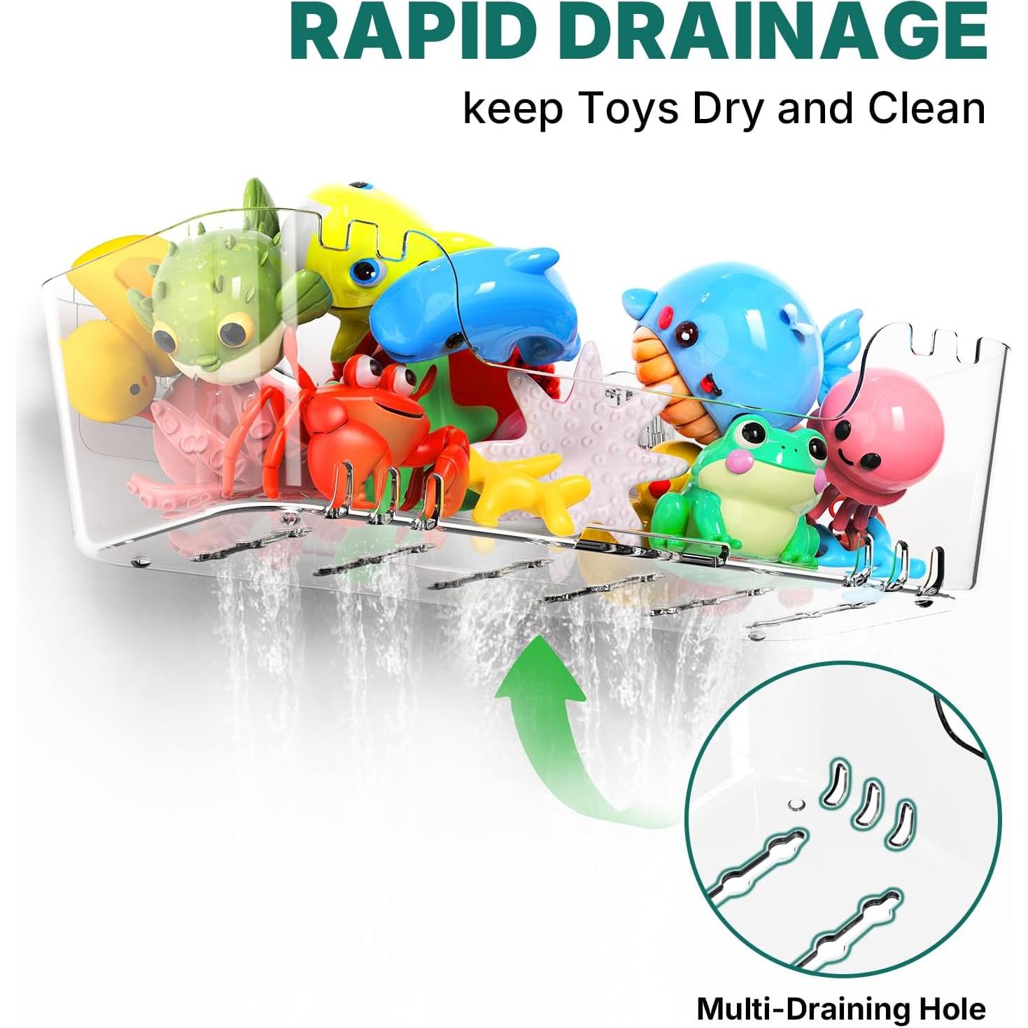 Organizador de Juguetes de Baño JNDETOP 2 Paquetes Transparente