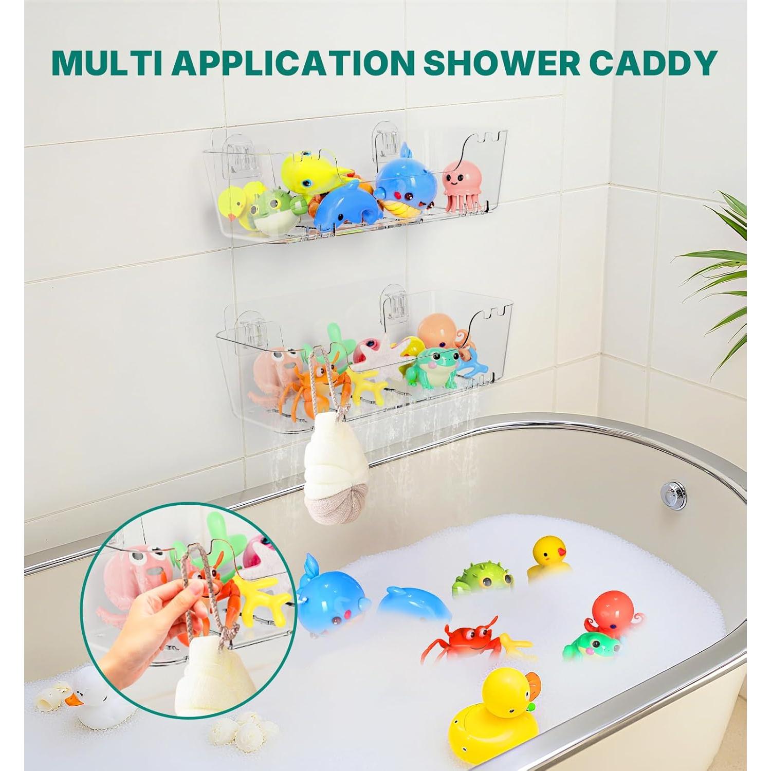 Organizador de Juguetes de Baño JNDETOP 2 Paquetes Transparente