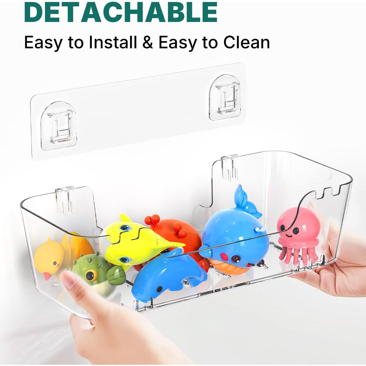 Organizador de Juguetes de Baño JNDETOP 2 Paquetes Transparente