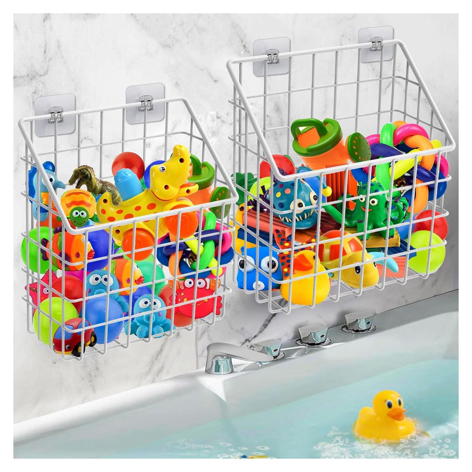 Organizador de Juguetes de Baño Greentainer - 2 Cestas Metálicas
