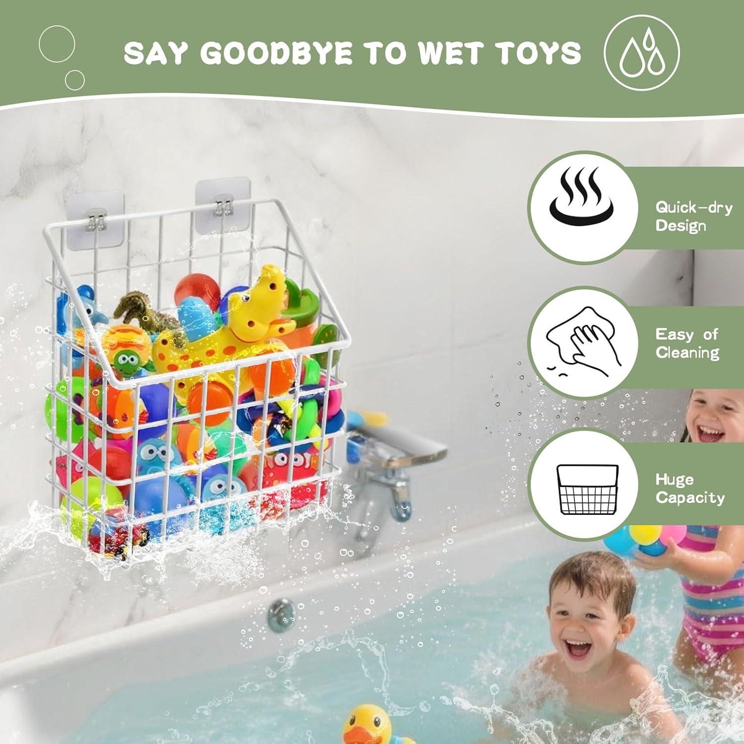 Organizador de Juguetes de Baño Greentainer - 2 Cestas Metálicas