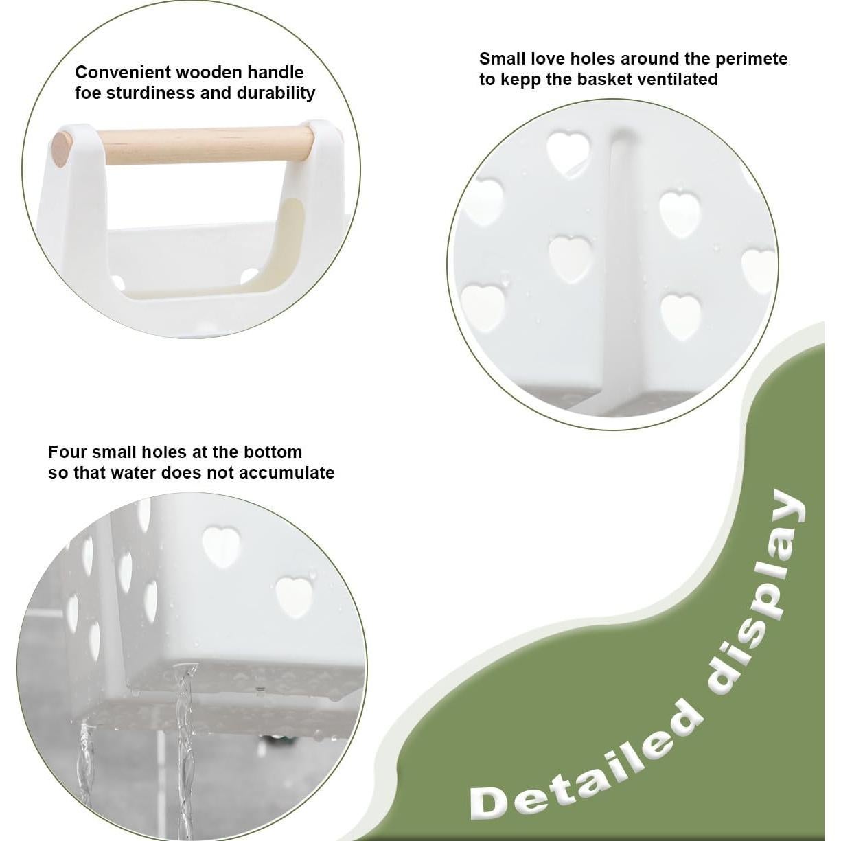 Organizador de Ducha Portátil Anyoifax Blanco 27.2x19.6x18.5cm