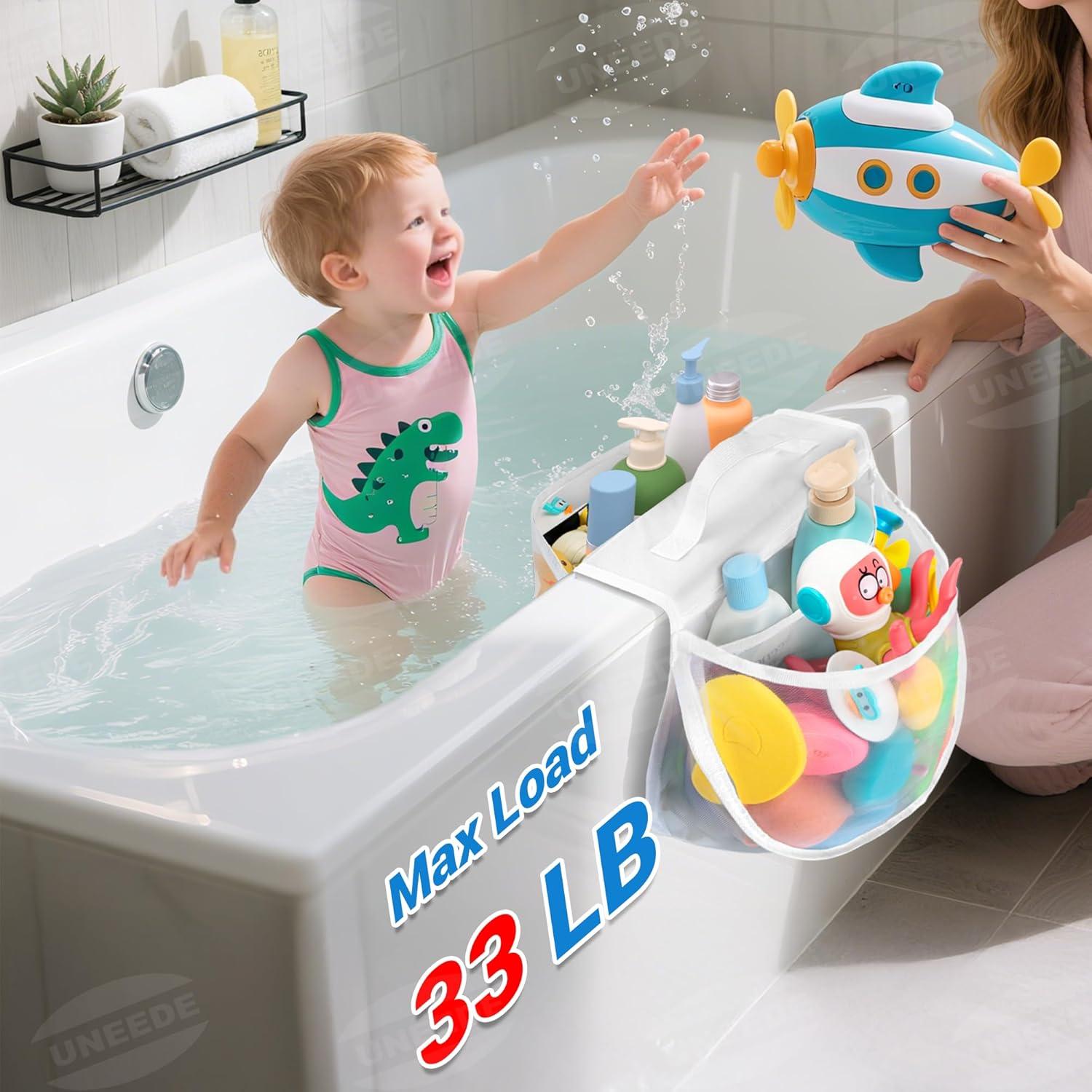 Organizador de Juguetes de Baño UNEEDE 2 Compartimentos Malla