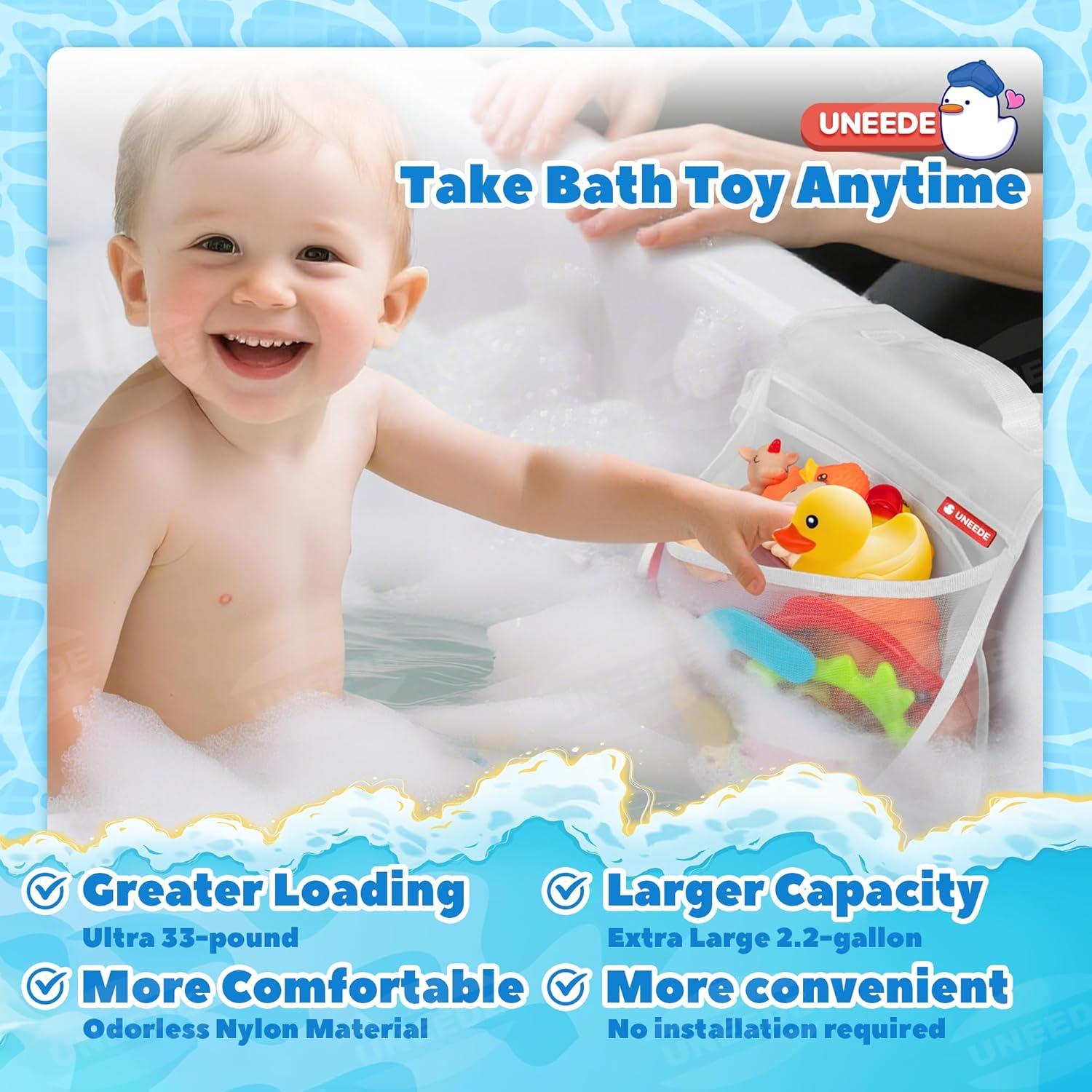 Organizador de Juguetes de Baño UNEEDE 2 Compartimentos Malla