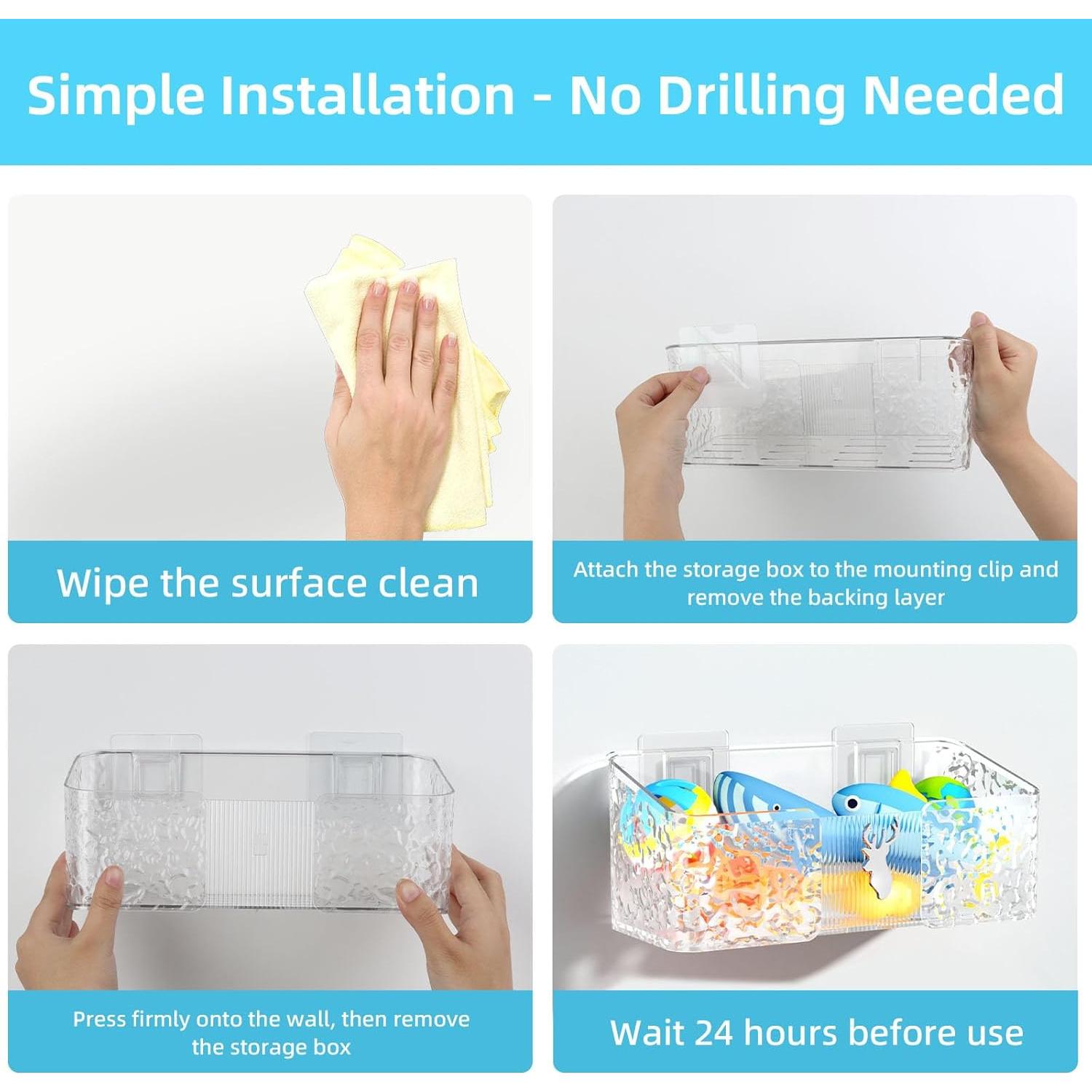 Organizador de Juguetes de Baño EIHOO 2 PCS Transparente