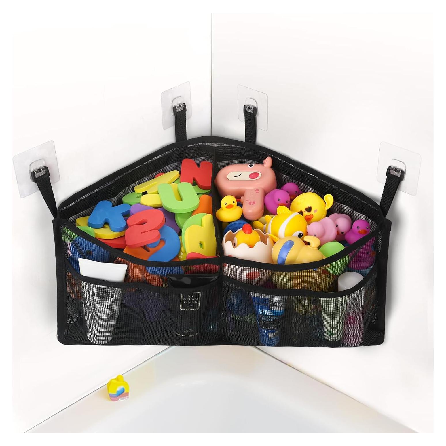 Organizador de Juguetes de Baño Goowin Triangular Negro 38x56cm