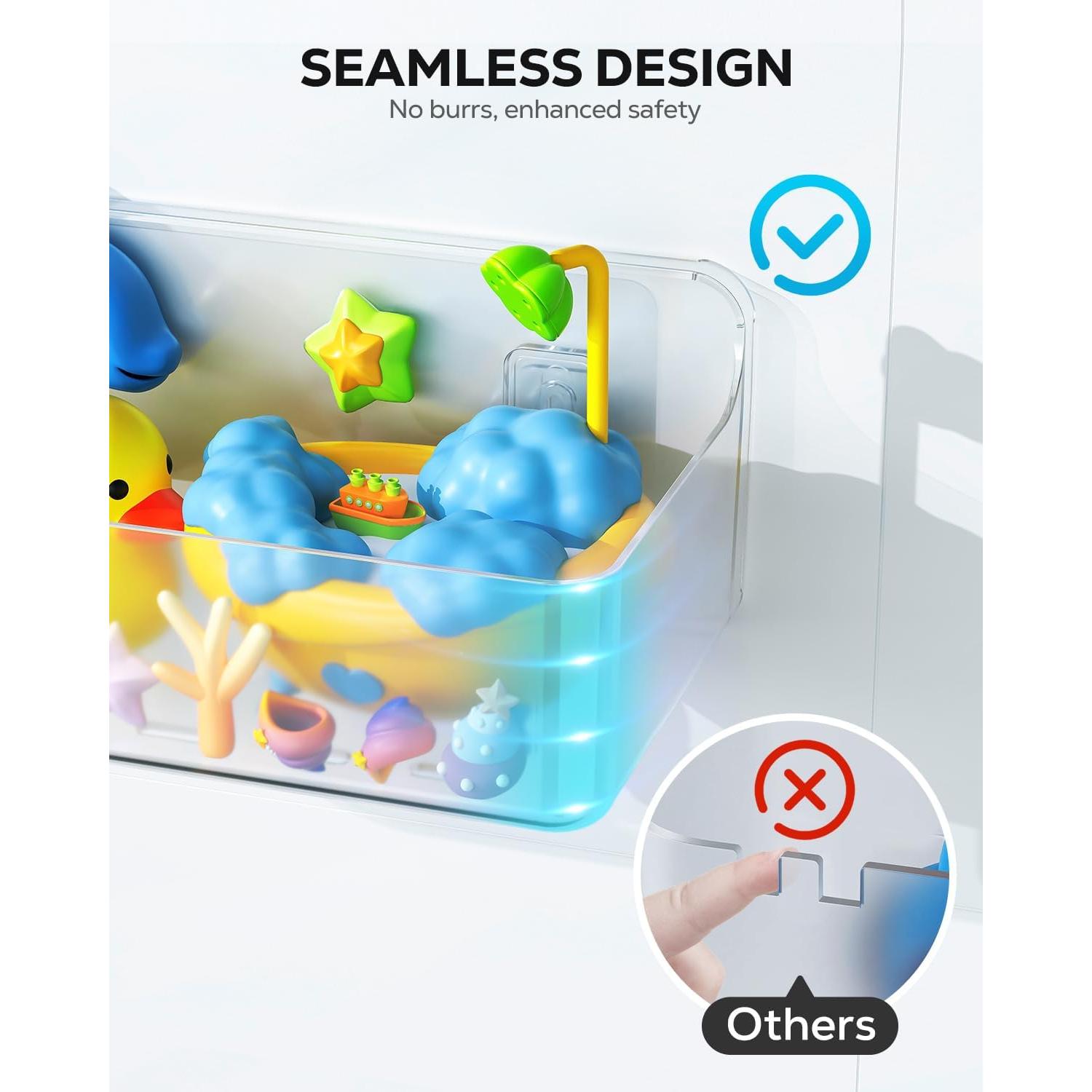 Organizador de Juguetes de Baño Nieifi - 2 Cestas Transparentes