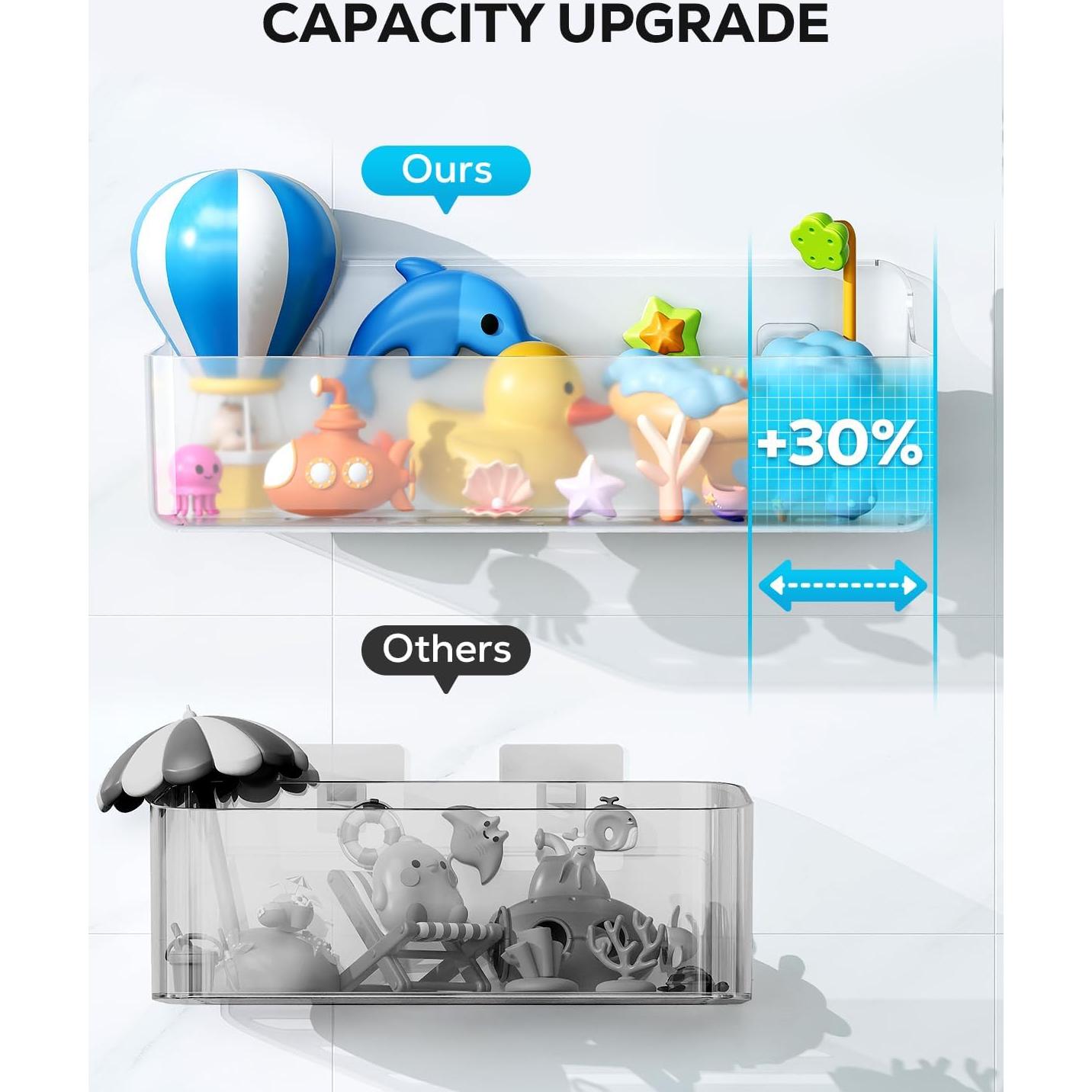 Organizador de Juguetes de Baño Nieifi - 2 Cestas Transparentes