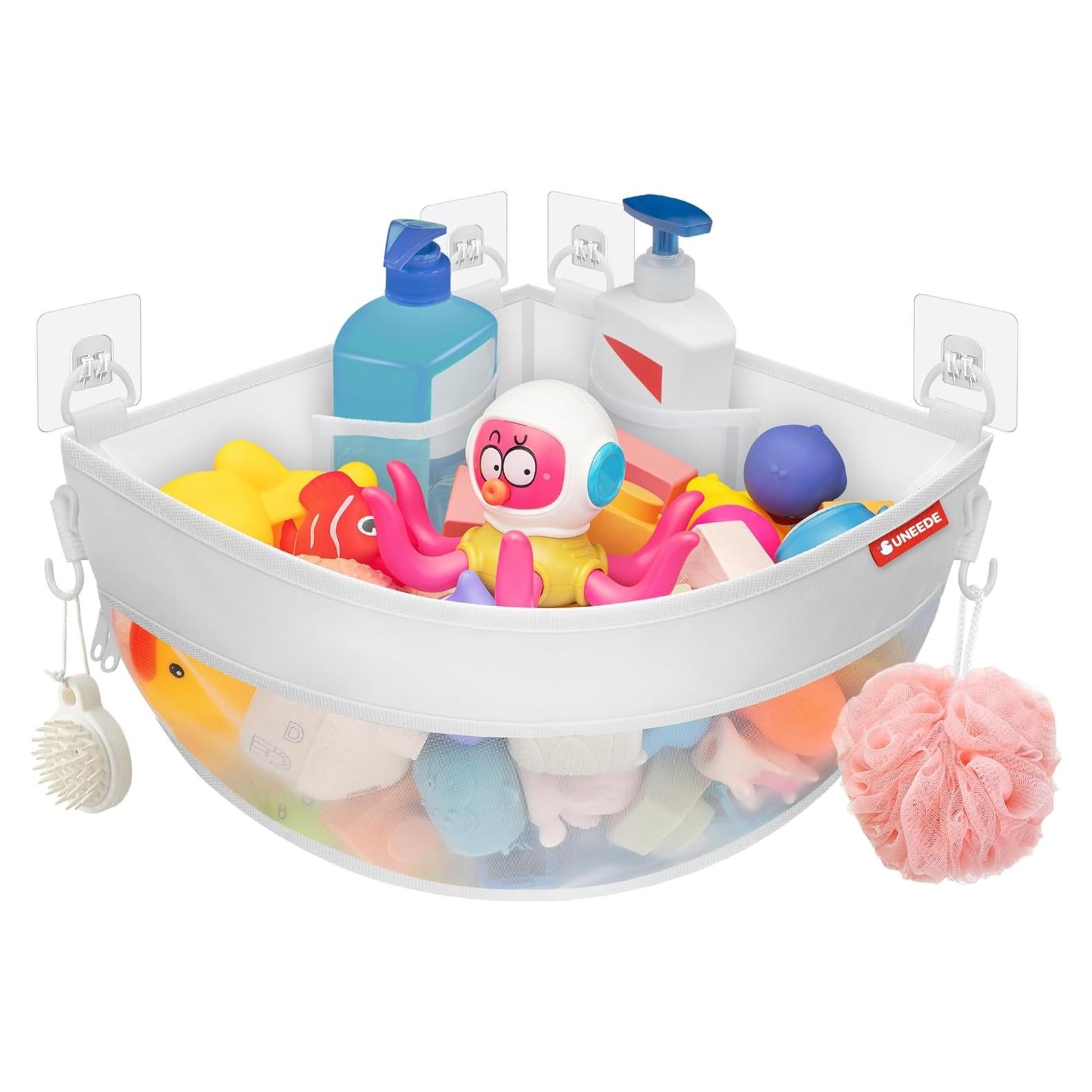 Organizador de Juguetes de Baño UNEEDE Nylon Blanco 4.32 Gal