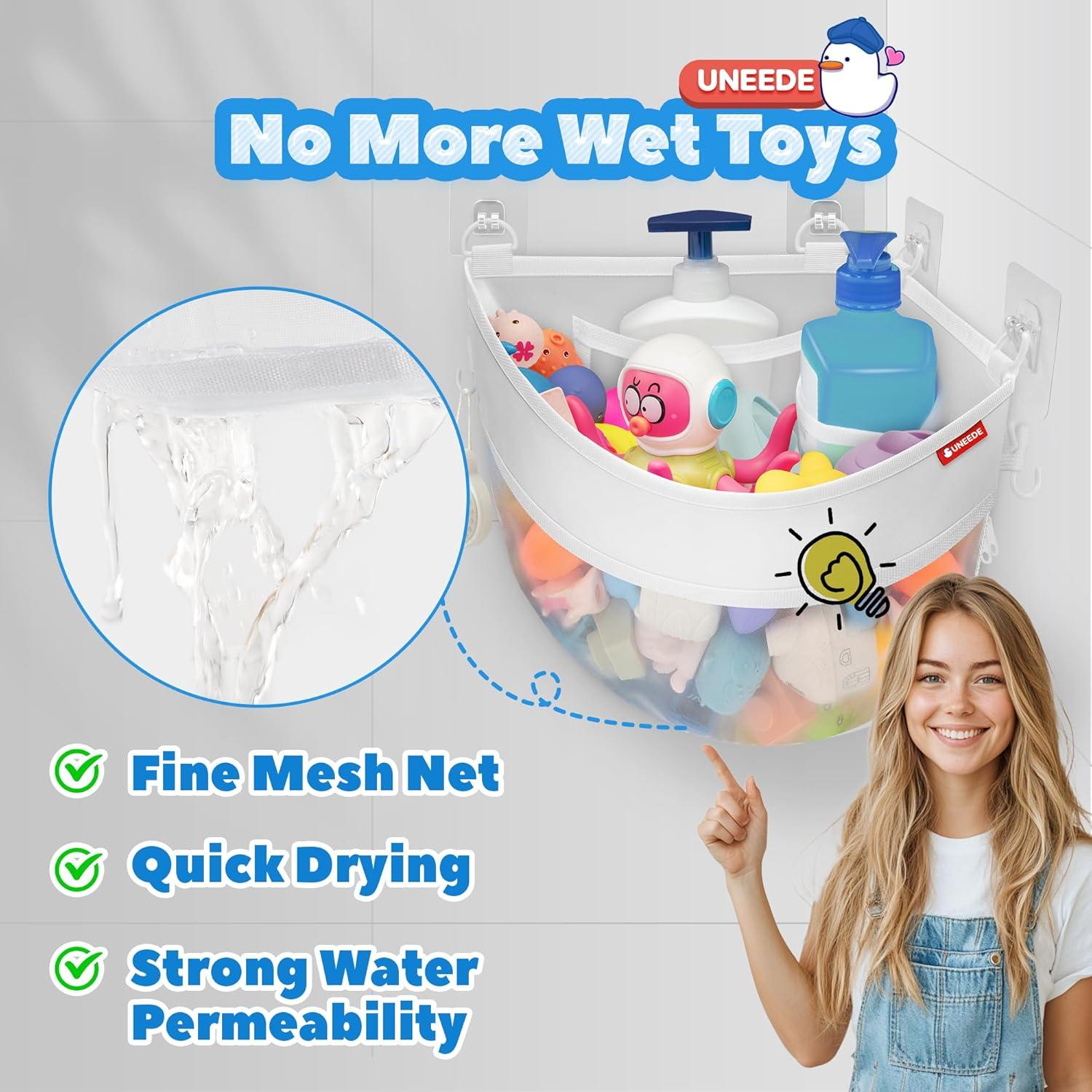 Organizador de Juguetes de Baño UNEEDE Nylon Blanco 4.32 Gal