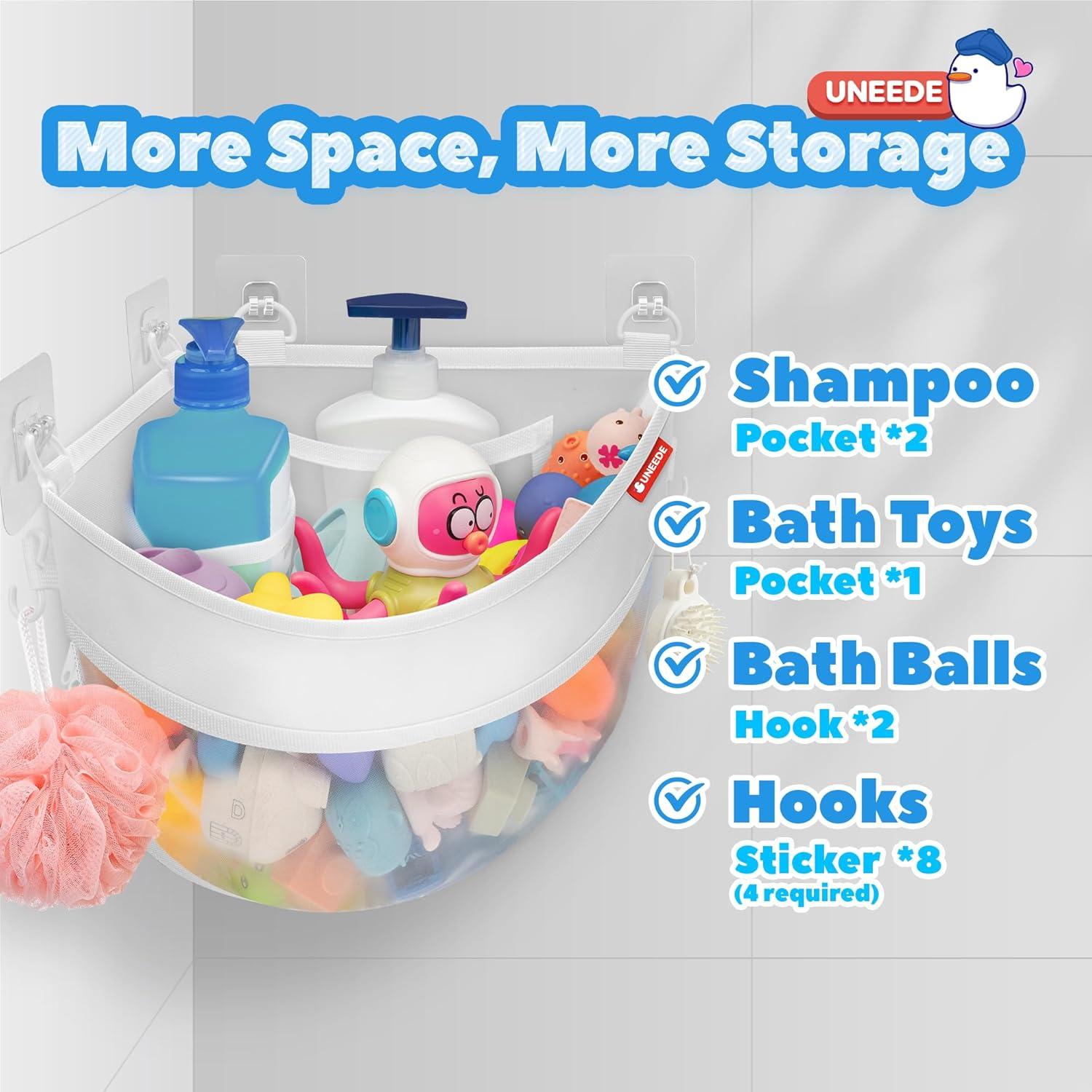 Organizador de Juguetes de Baño UNEEDE Nylon Blanco 4.32 Gal