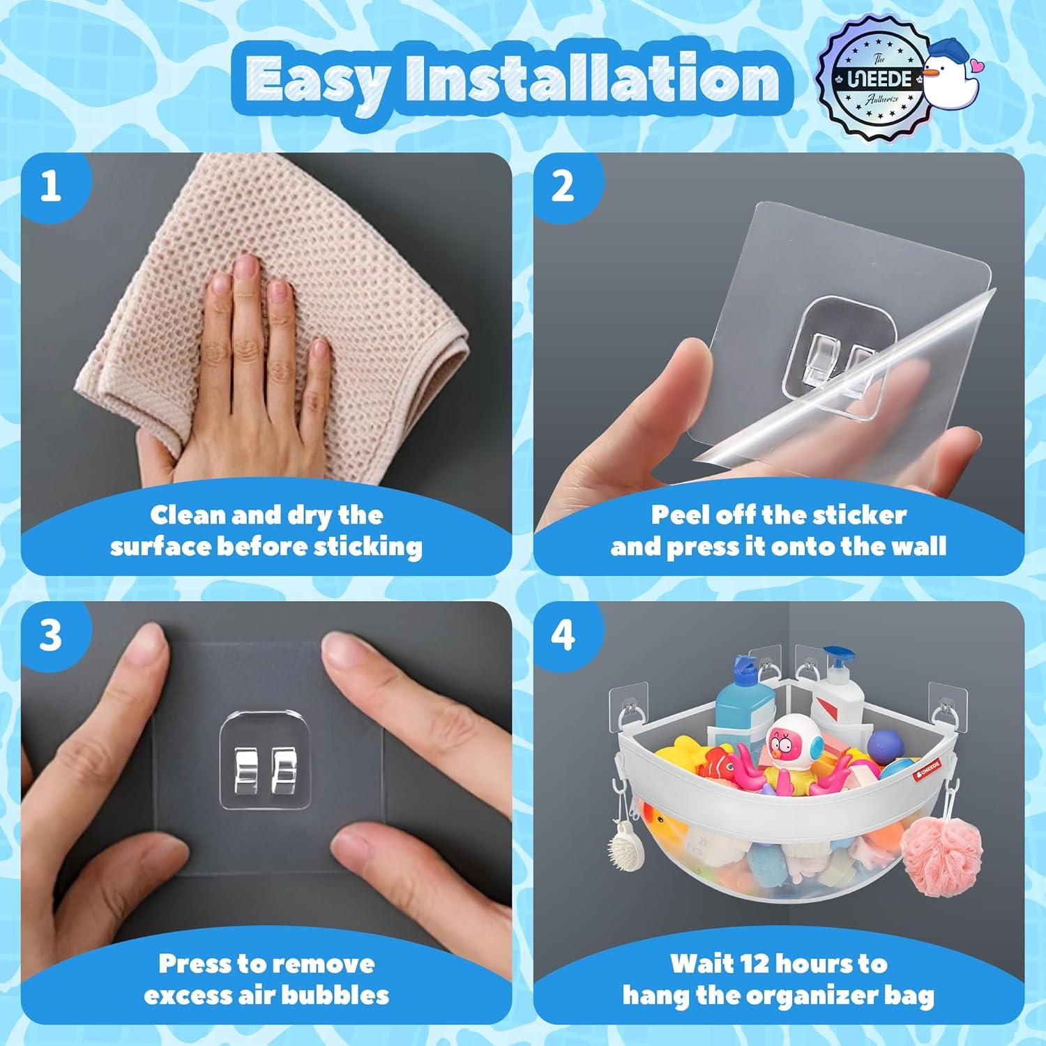 Organizador de Juguetes de Baño UNEEDE Nylon Blanco 4.32 Gal