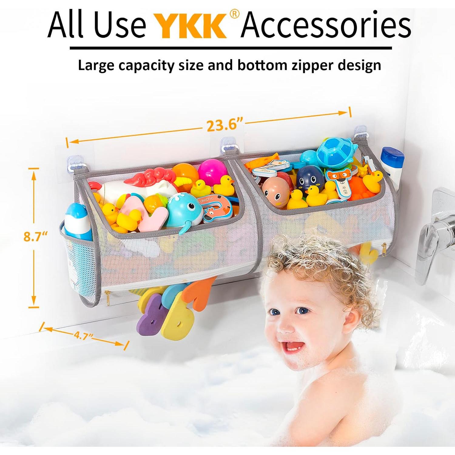 Soporte de Juguetes de Baño 2 en 1 Ligereza - Gran Capacidad