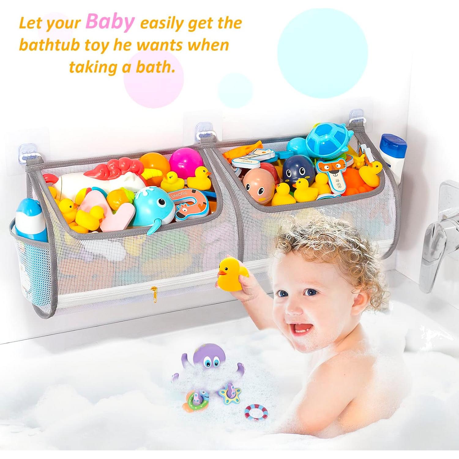 Soporte de Juguetes de Baño 2 en 1 Ligereza - Gran Capacidad