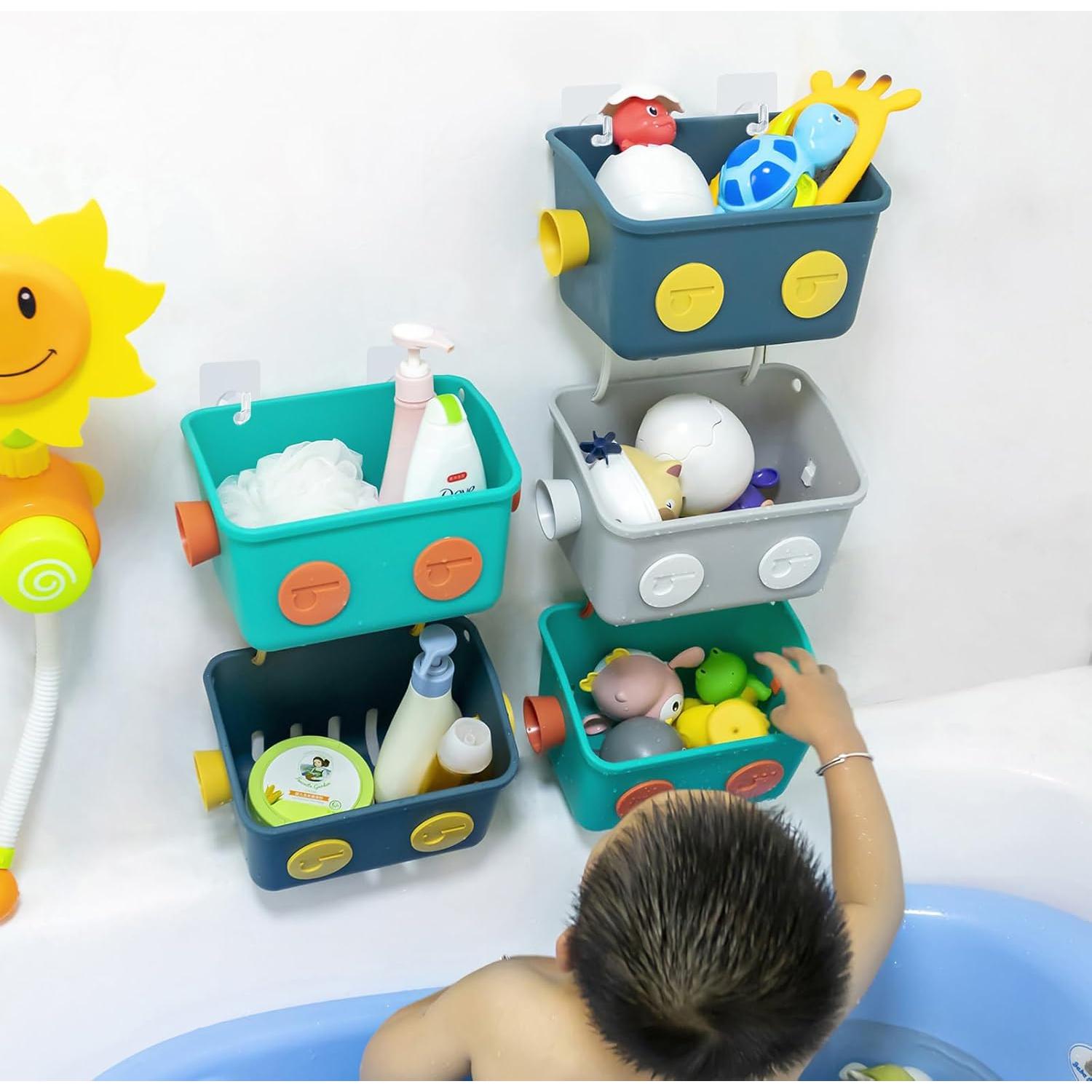 Organizador de Juguetes de Baño LUFOFOX Robot 3 Cestas