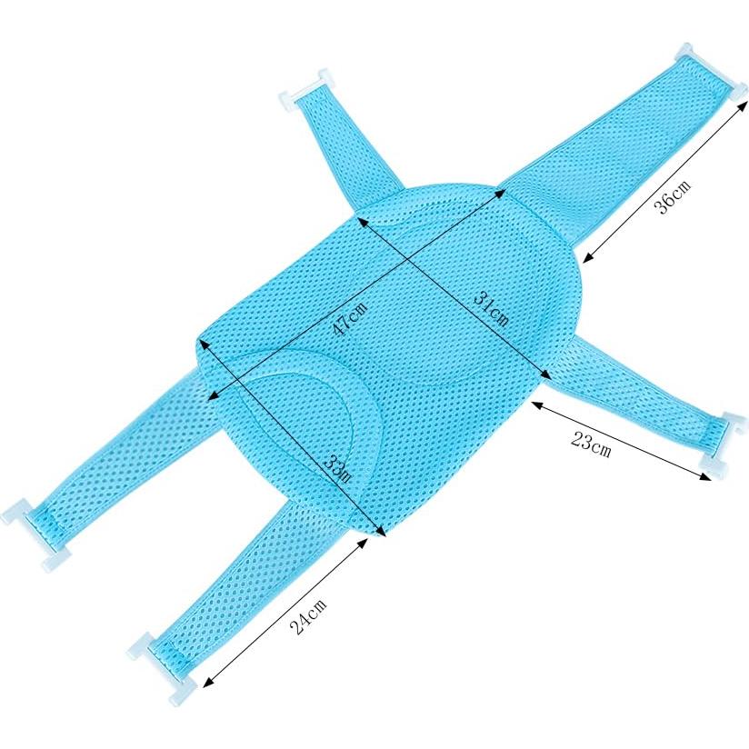 Almohadilla de Baño para Bebé Azul - Red de Soporte Ajustable