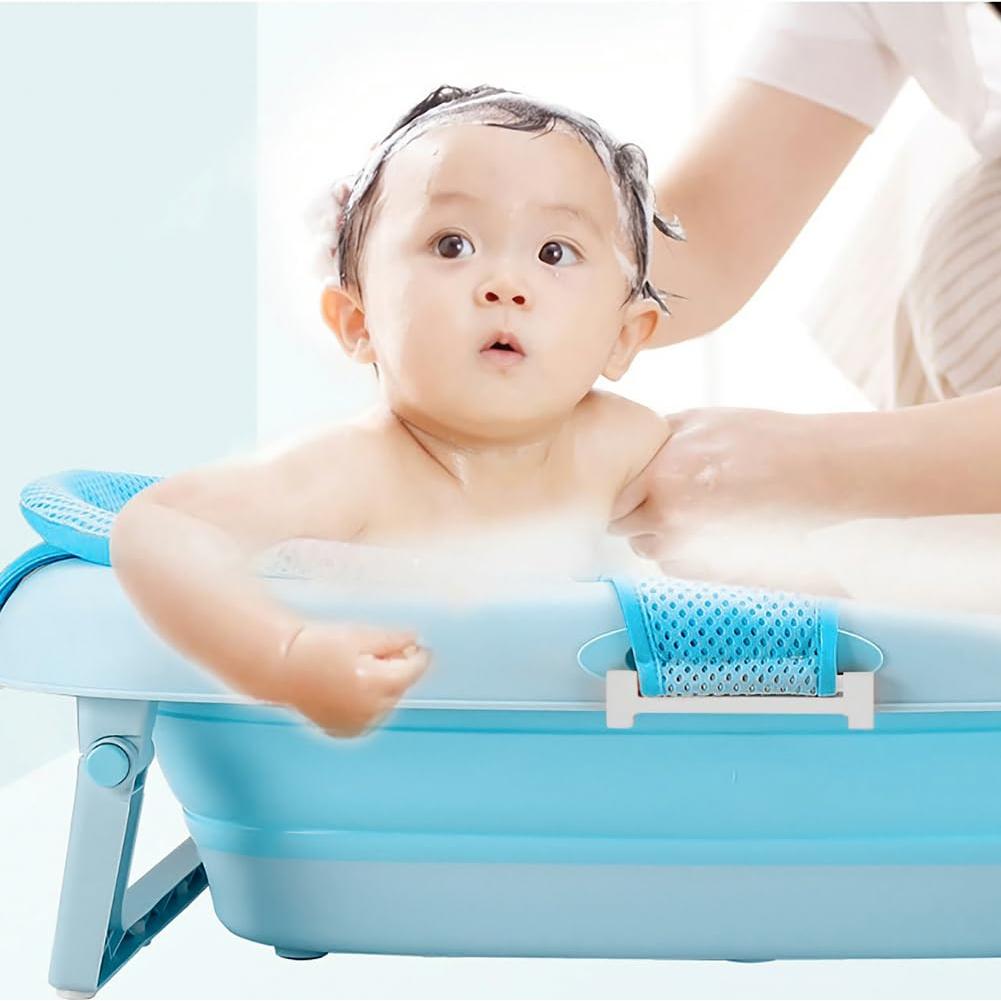 Almohadilla de Baño para Bebé Azul - Red de Soporte Ajustable