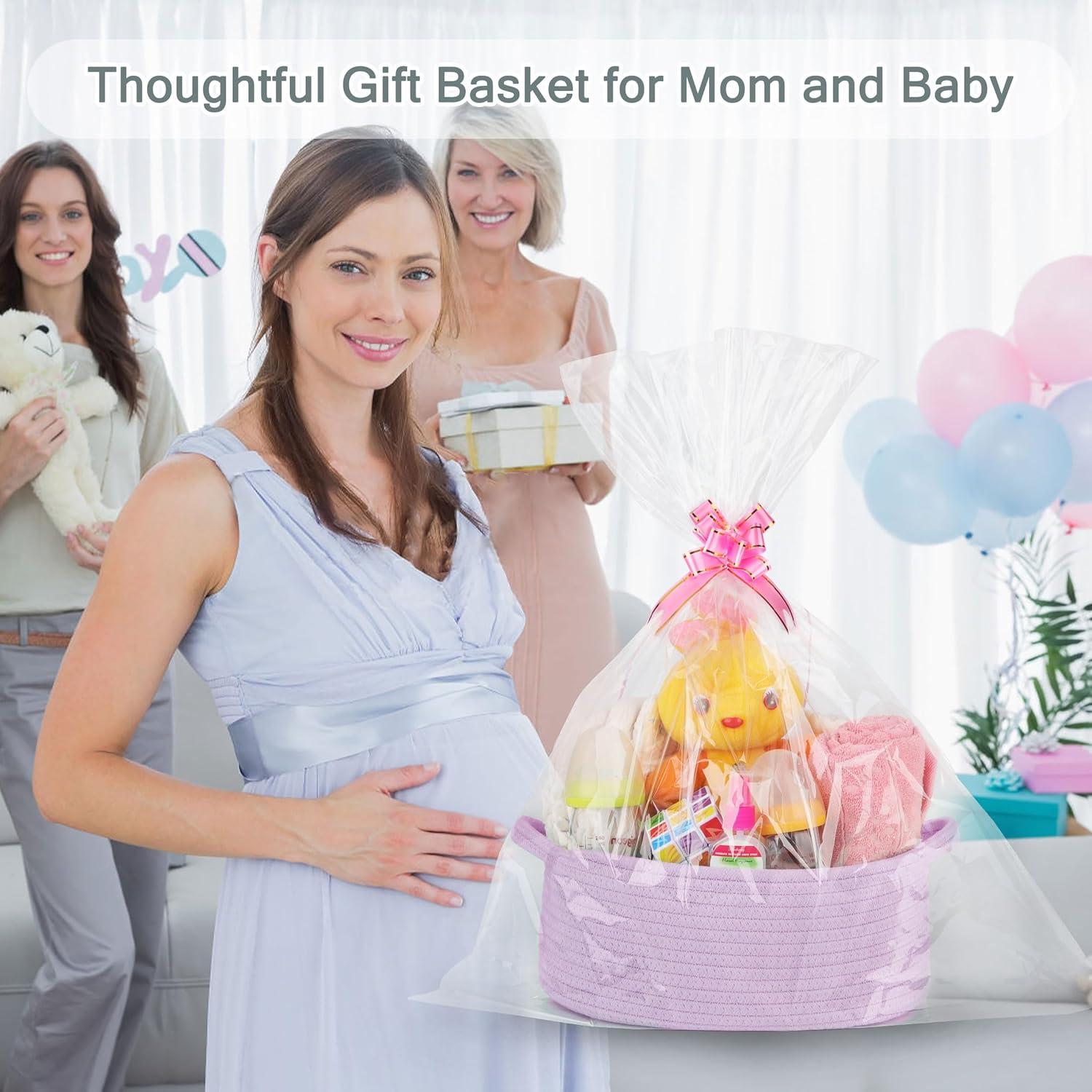 Cesta de Almacenamiento Tejida COMSE 30.5x20.3x12.7 cm Púrpura