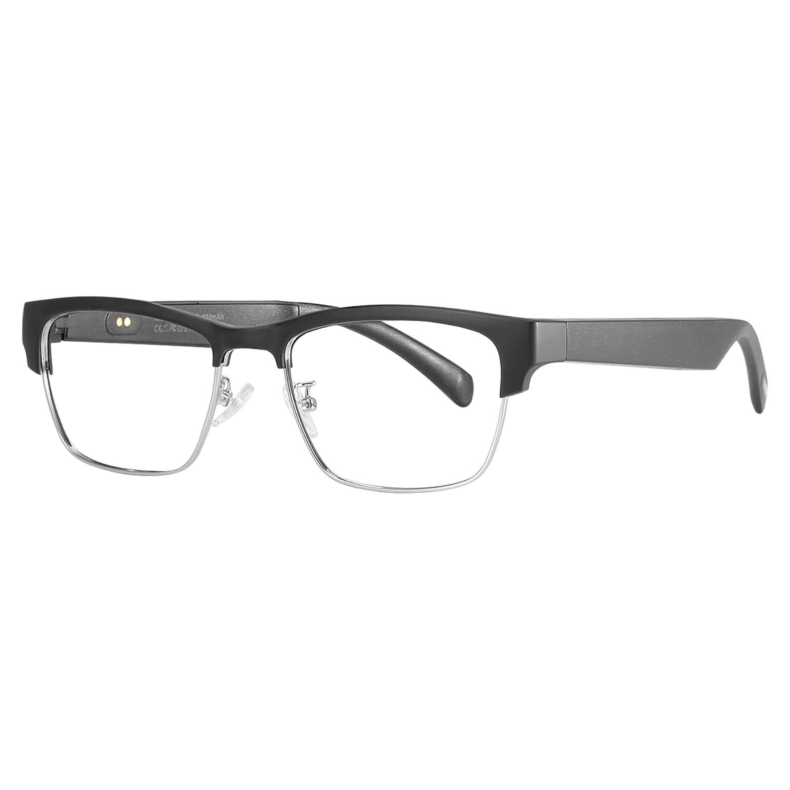 Gafas Bluetooth Meagtlva Plata con Lente Anti Luz Azul