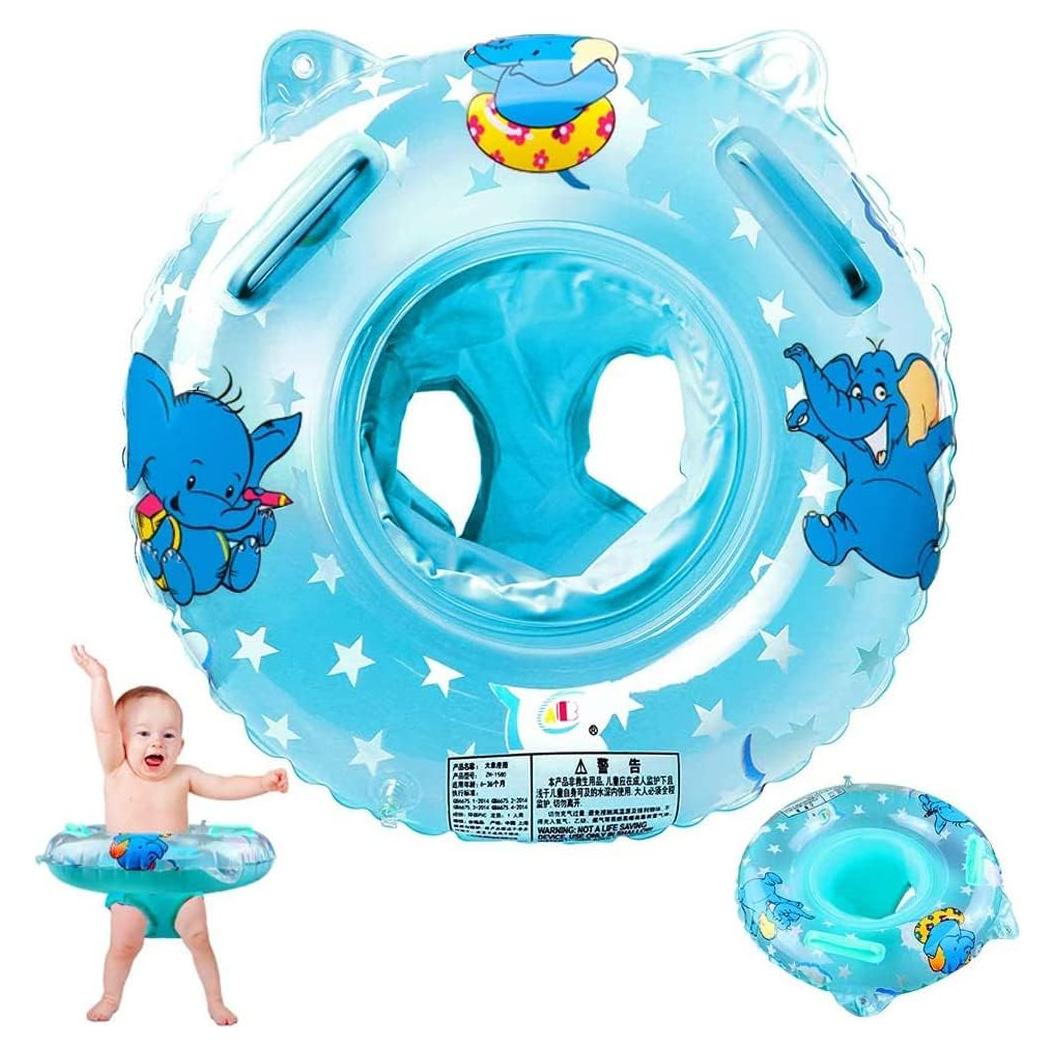 Flotador de Bebé Walsai Azul Inflable con Asiento 0-17 kg