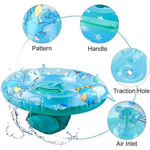 Flotador de Bebé Walsai Azul Inflable con Asiento 0-17 kg