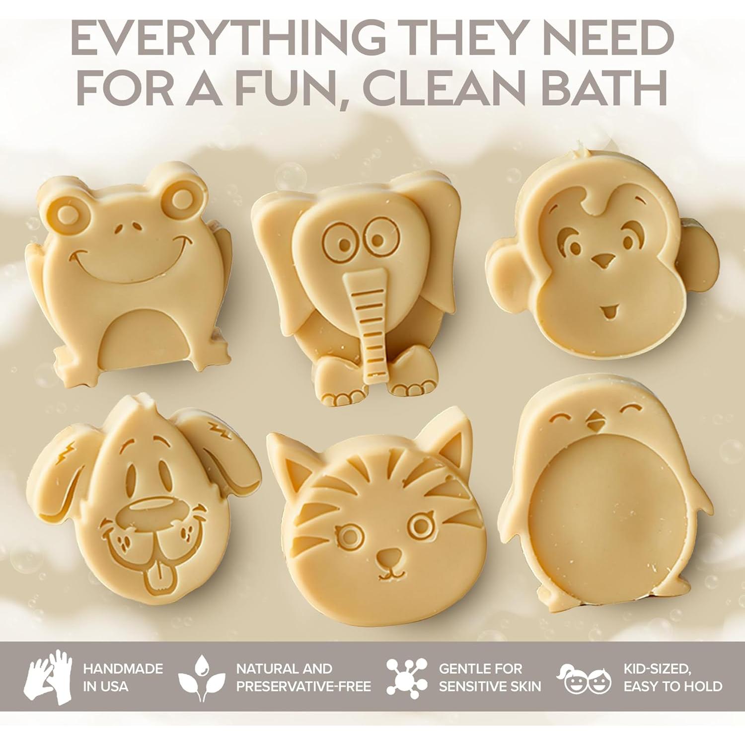 Jabón en Barra para Niños ZAAINA - Set de 6 Animales