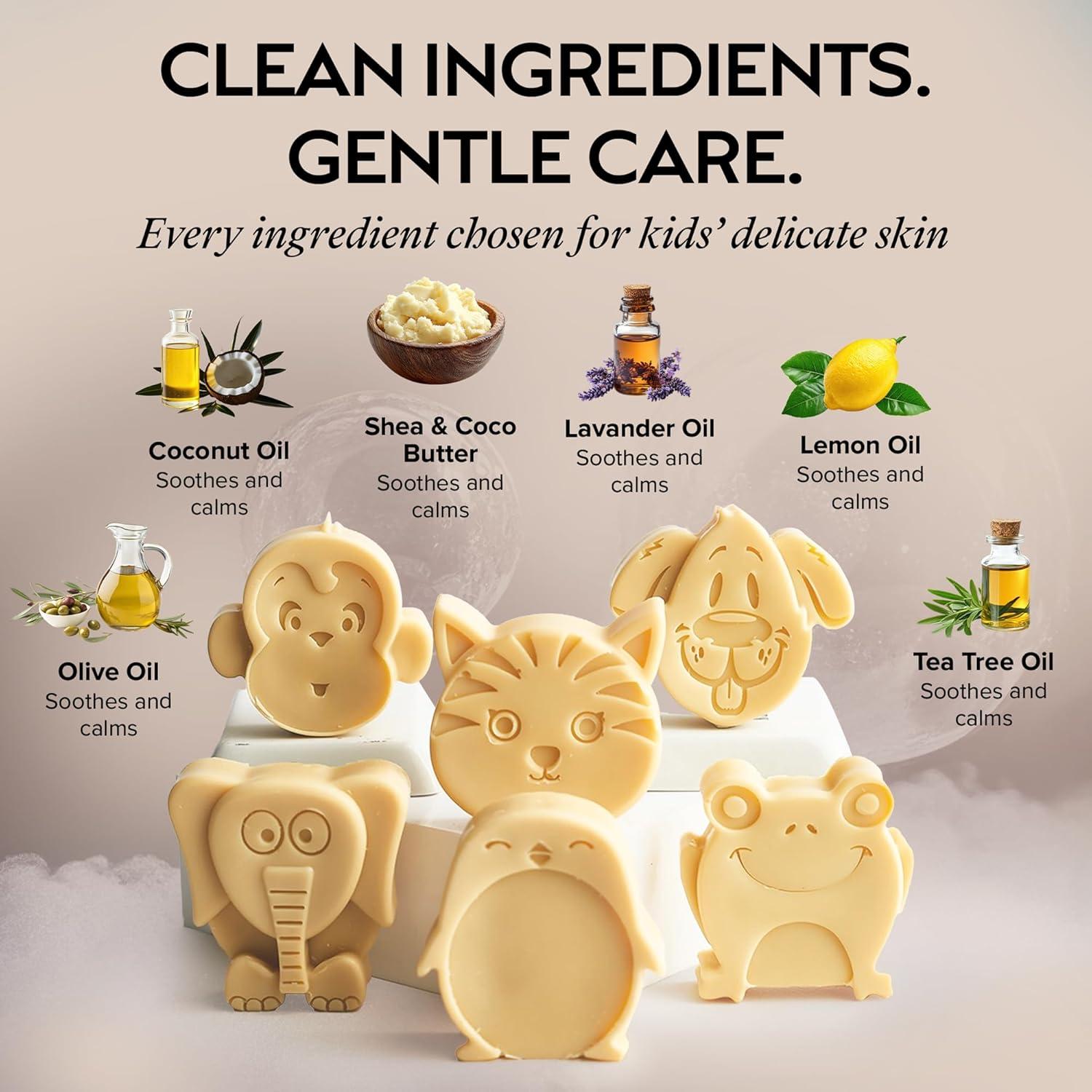 Jabón en Barra para Niños ZAAINA - Set de 6 Animales