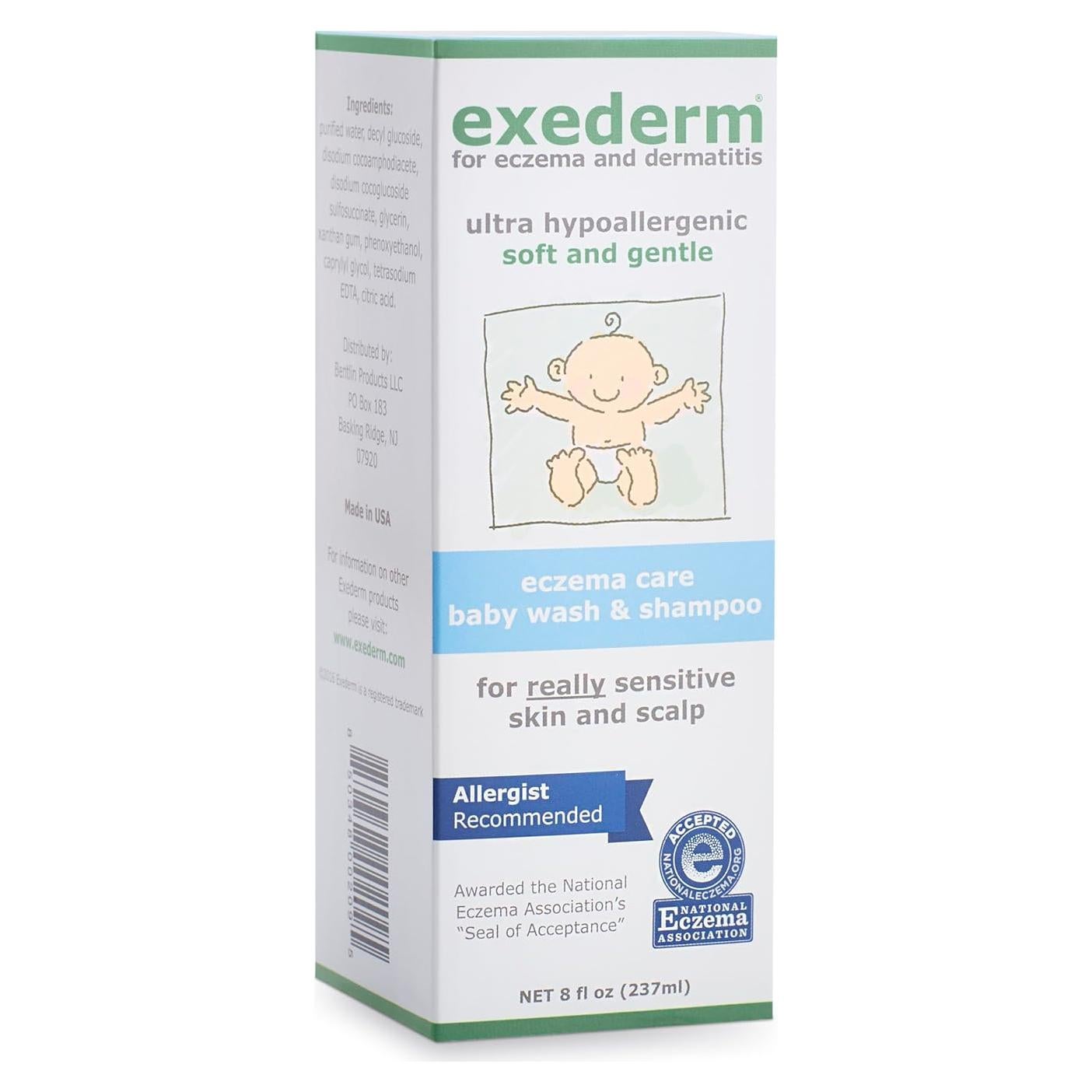 Jabón para Bebés Exederm 236.6 ml - Eczema y Dermatitis