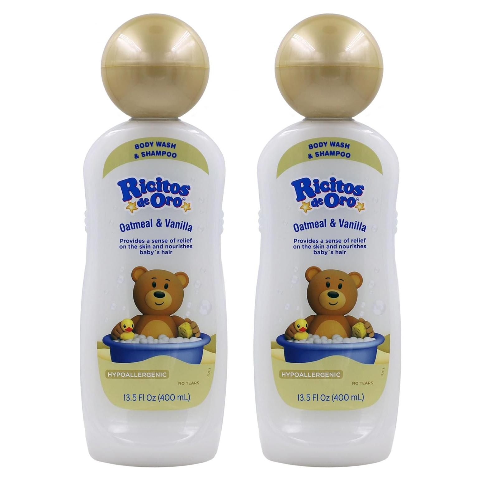 Champú y Gel de Baño para Bebés Ricitos de Oro Avena 2x400ml