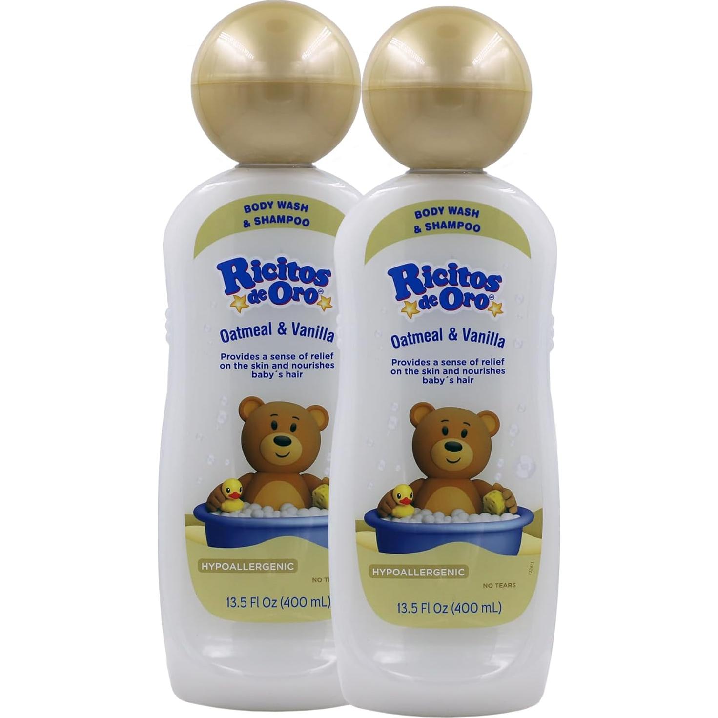 Champú y Gel de Baño para Bebés Ricitos de Oro Avena 2x400ml